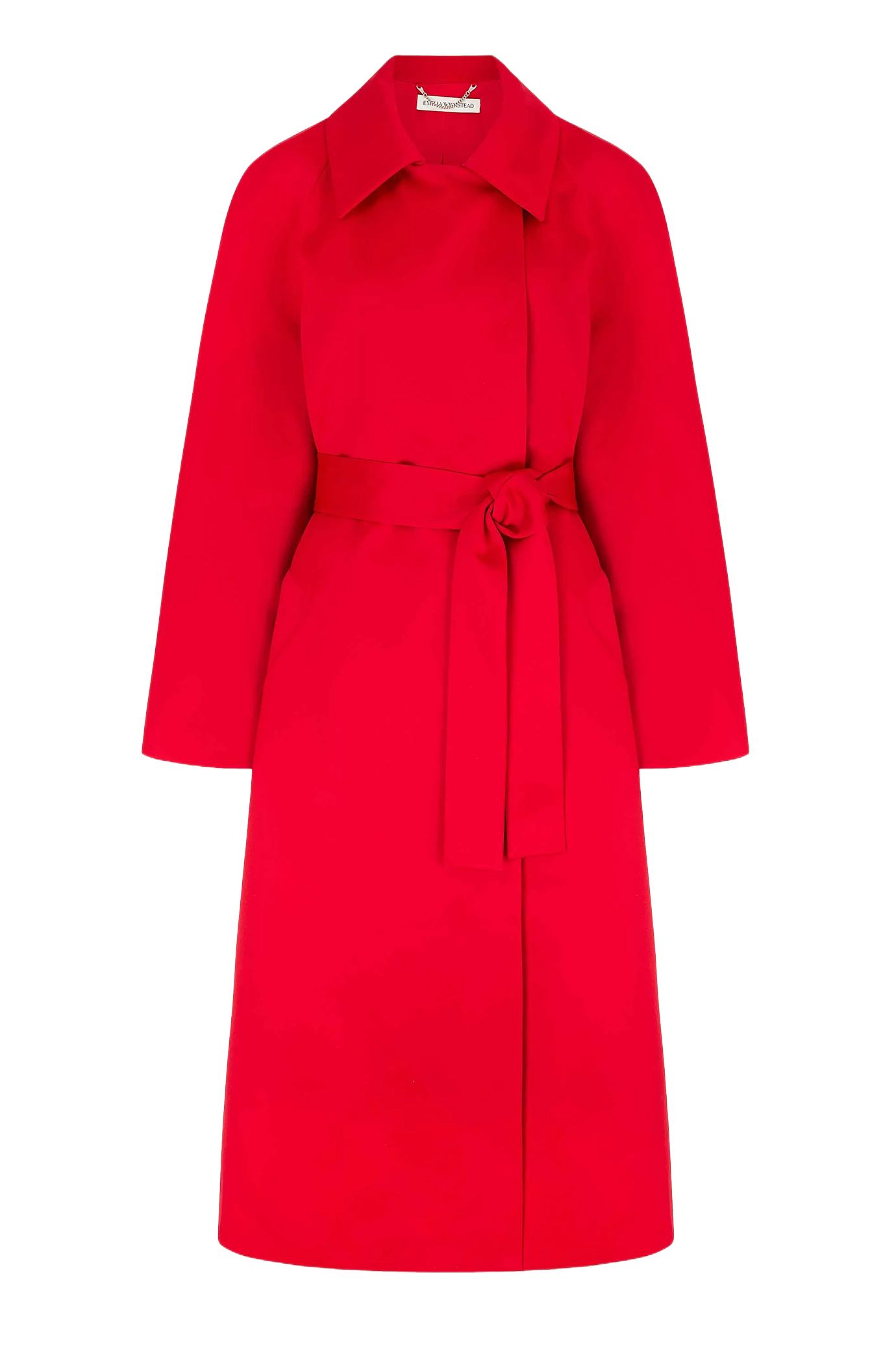 Hasina Coat in Bright Red Doppio Satin