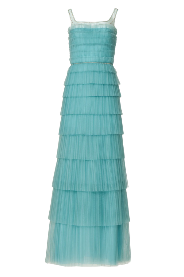 Kali Plisse Tulle Gown