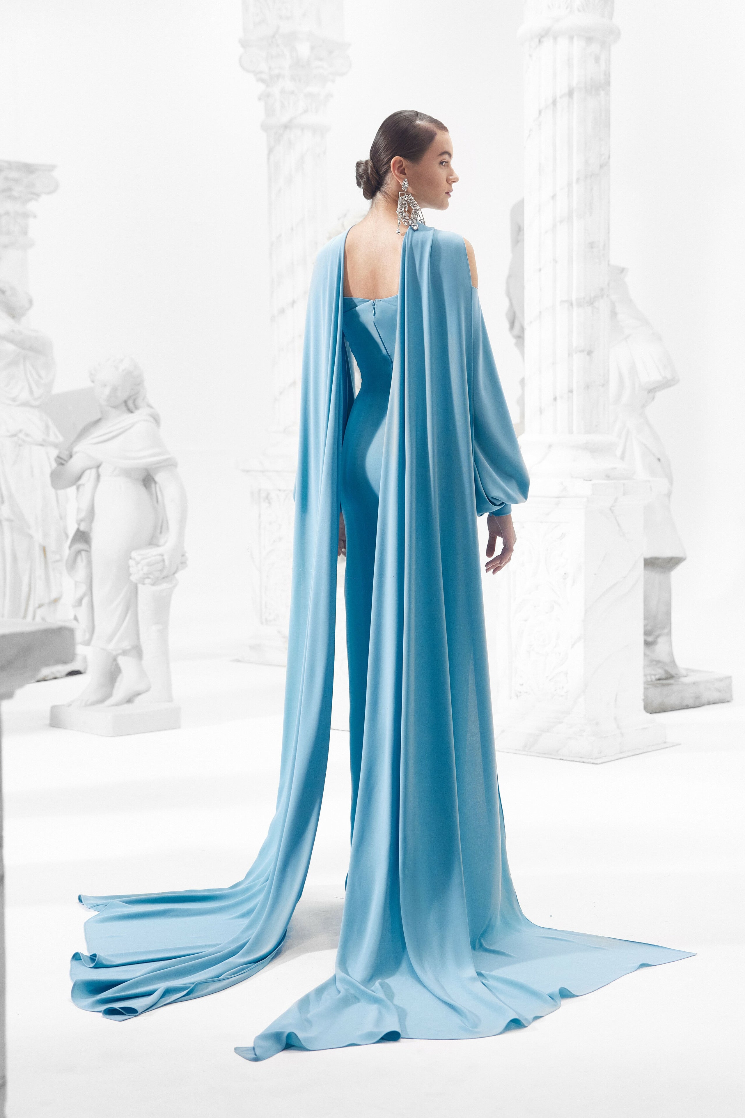 Cutout Draped Gown