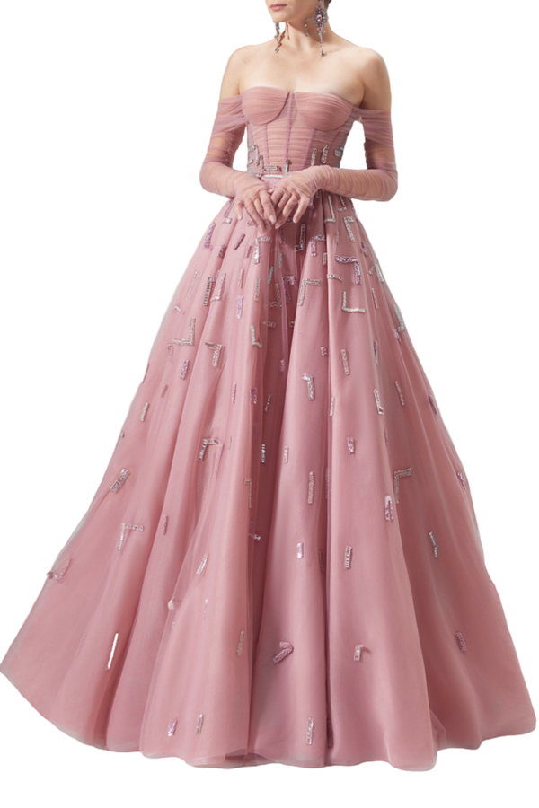 Off Shoulder Ball Gown