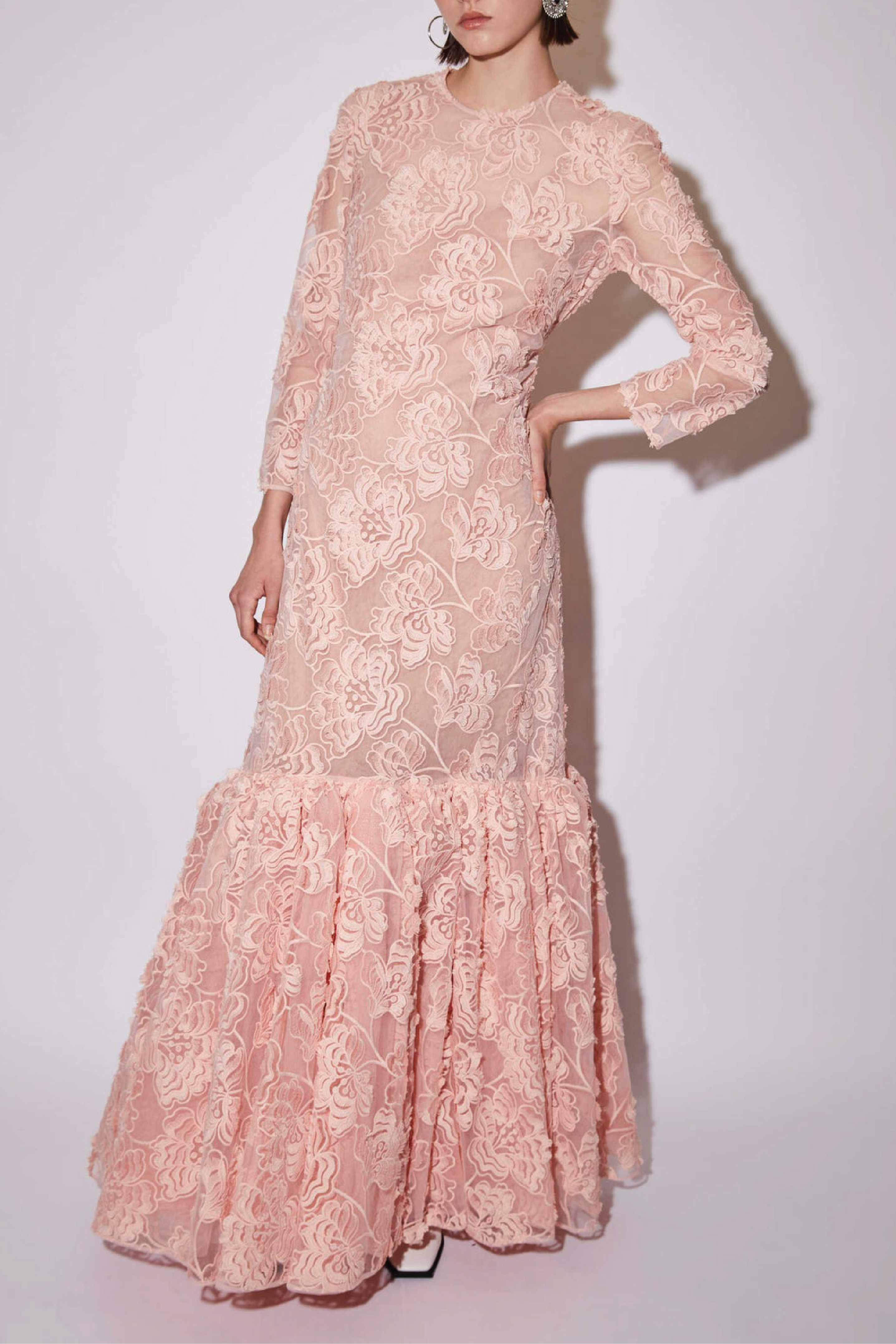 Lorelei Gown Pink Embroidered Tulle