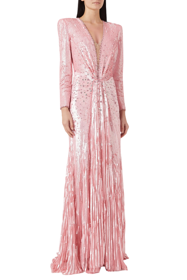 Narcissus Sequin-Embellished Gown