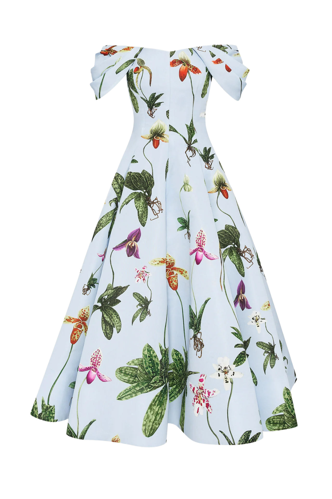 Orchid Off Shoulder Faille Gown