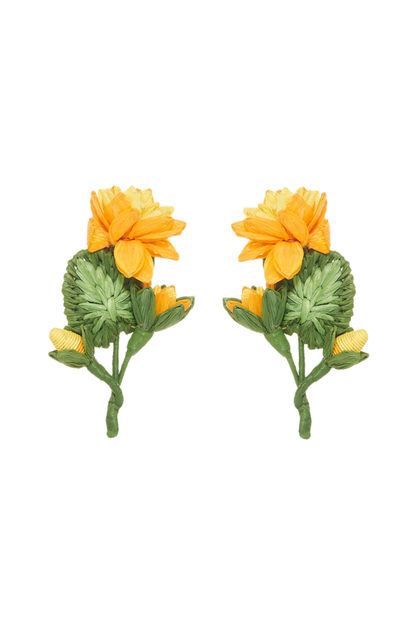 Lily Pond Raffia Earring