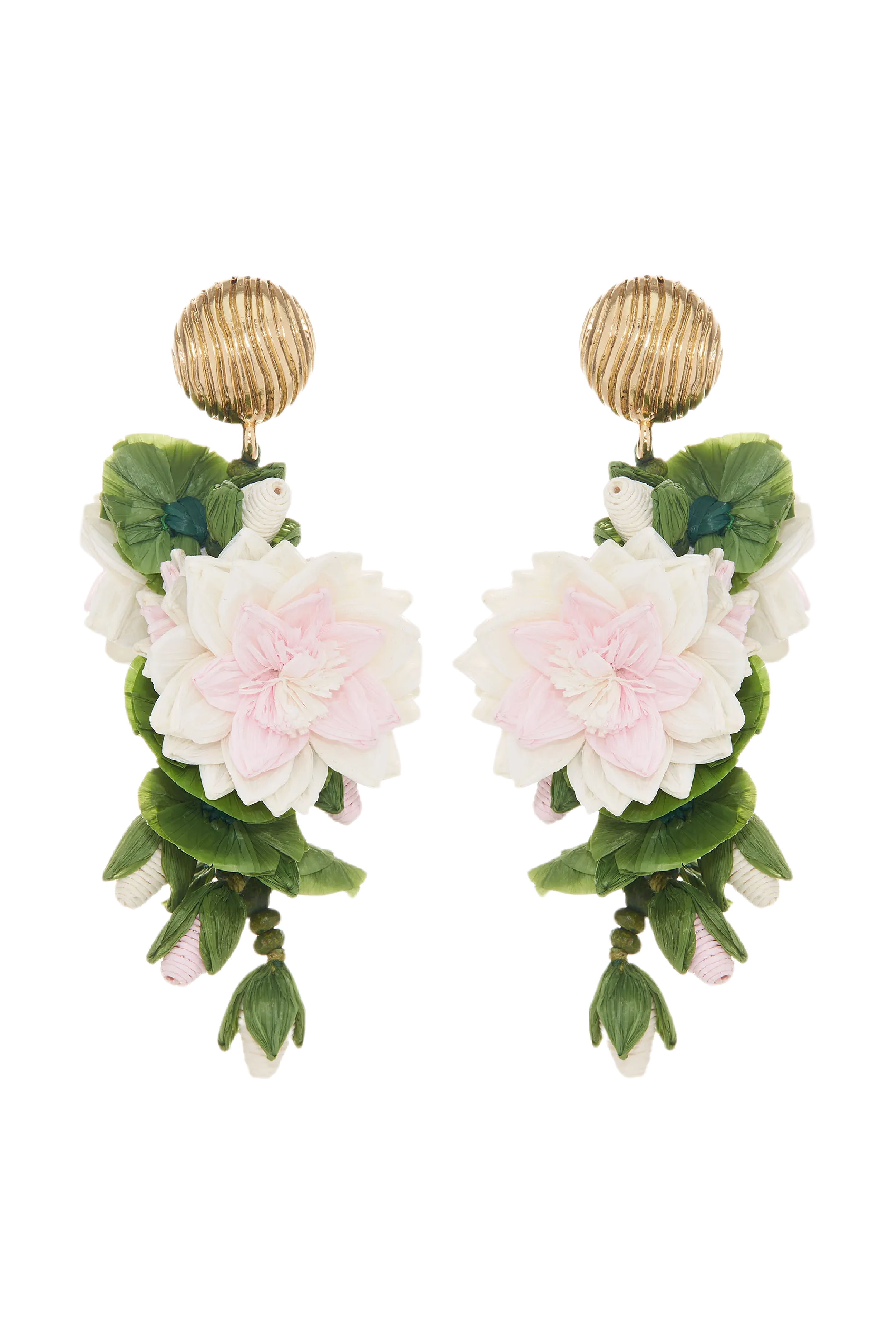 Raffia Flower Earrings