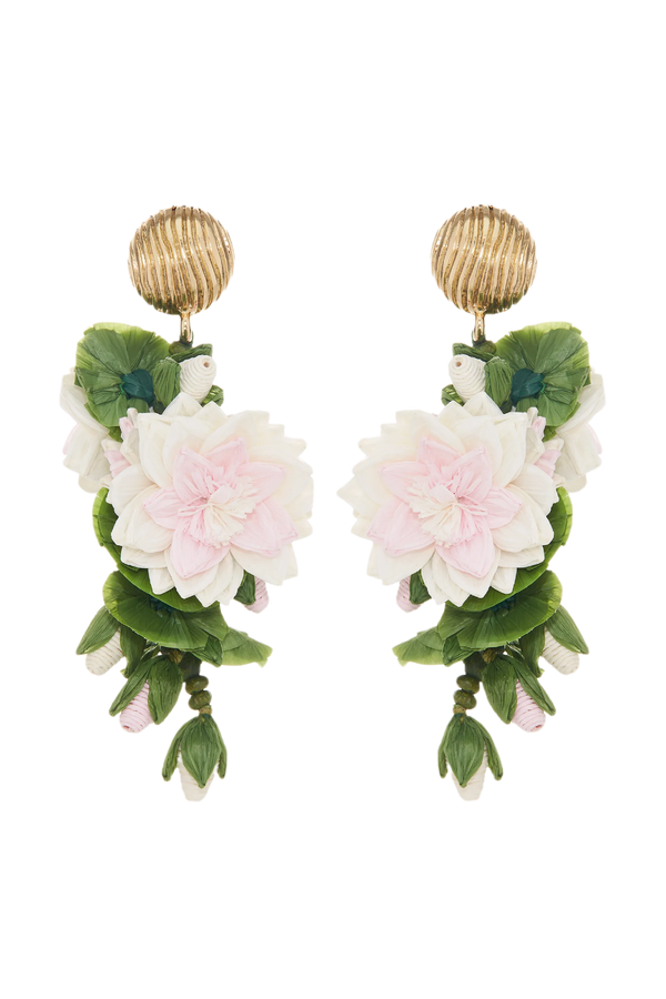 Raffia Flower Earrings