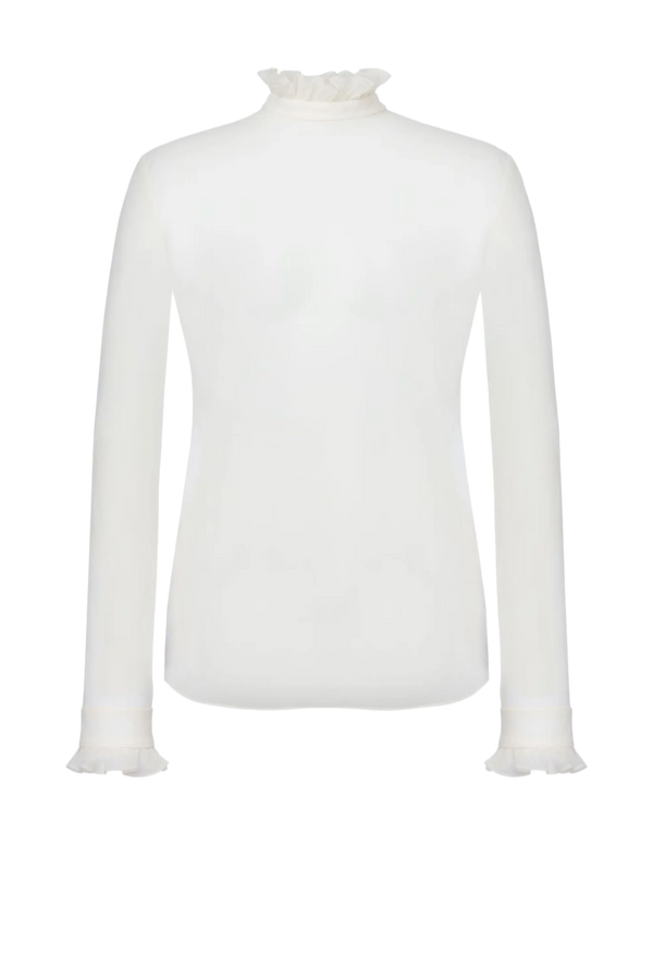 Ivory Techno Chiffon Blouse