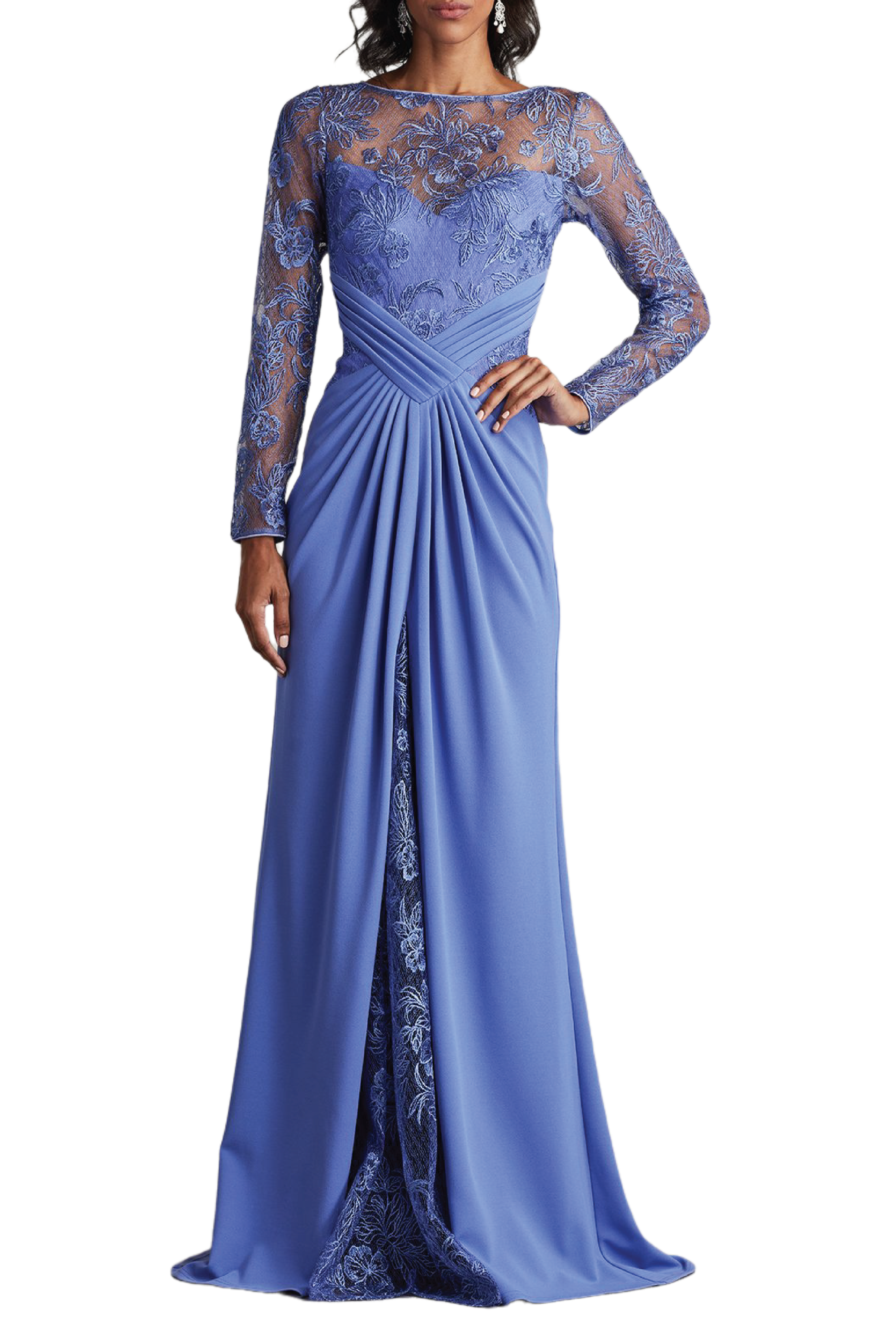 Ravina Embroidered Illusion Gown