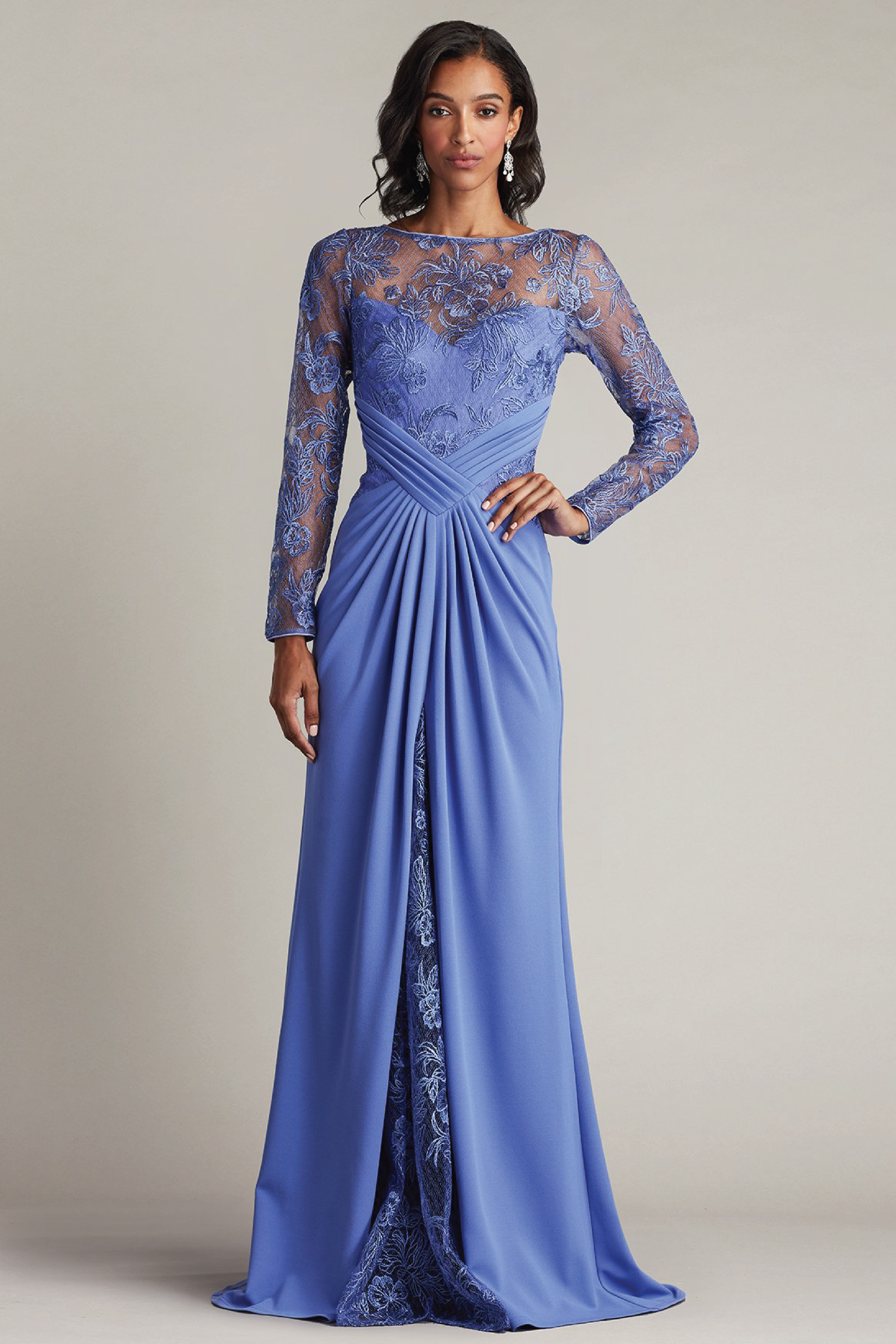 Ravina Embroidered Illusion Gown