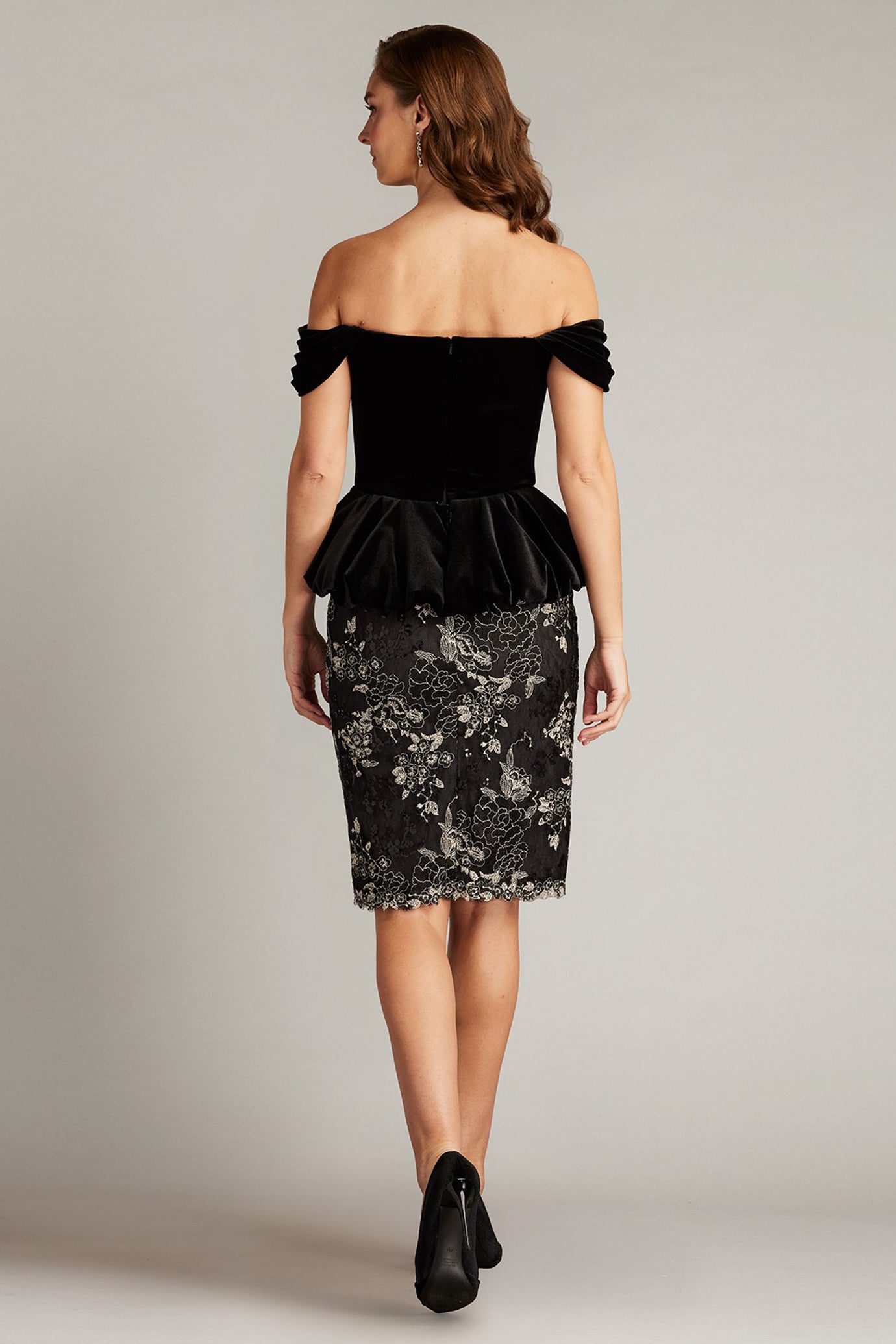 Selah Off Shoulder Peplum Dress