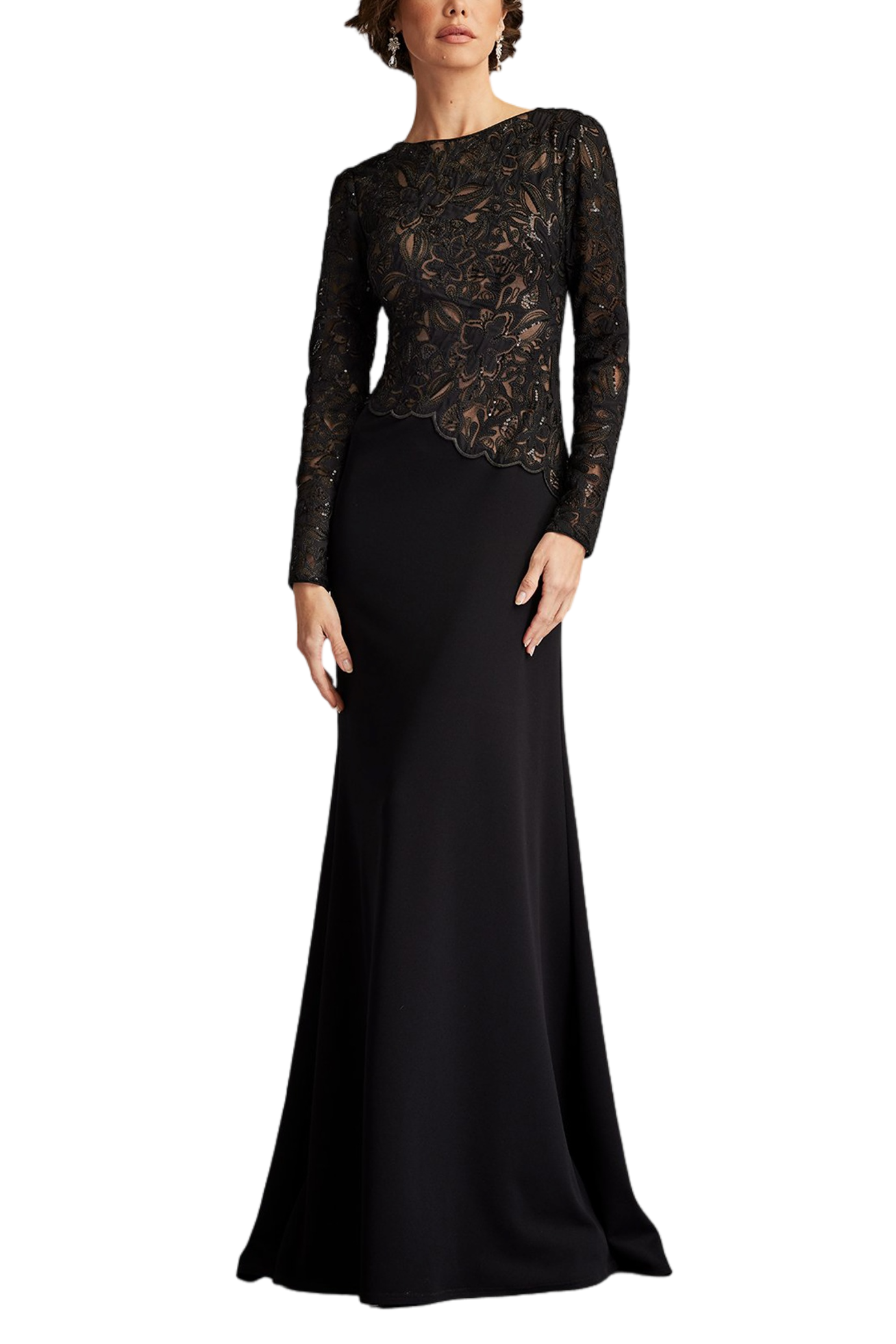 Shika Embroidered Crepe Gown