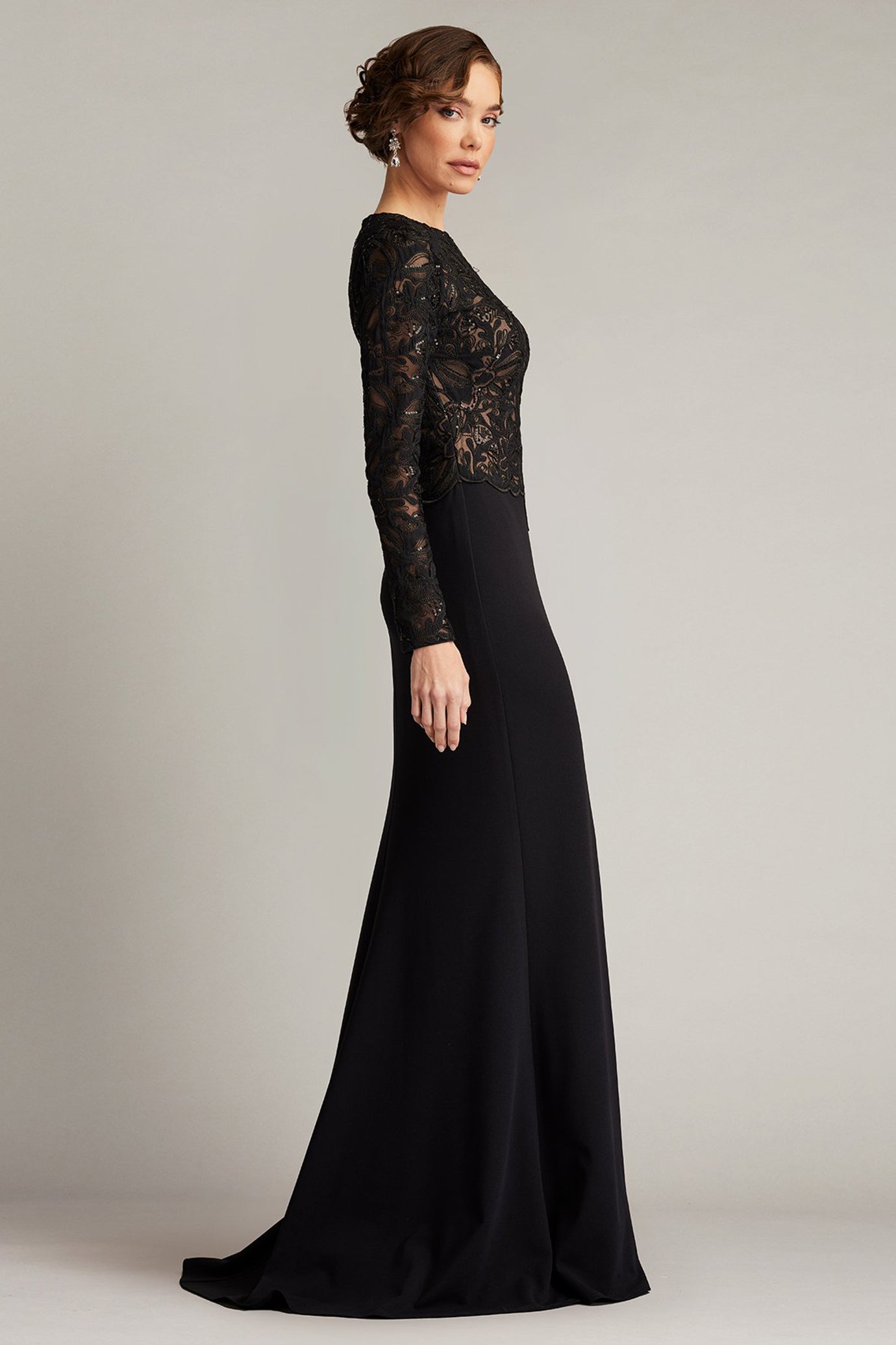 Shika Embroidered Crepe Gown