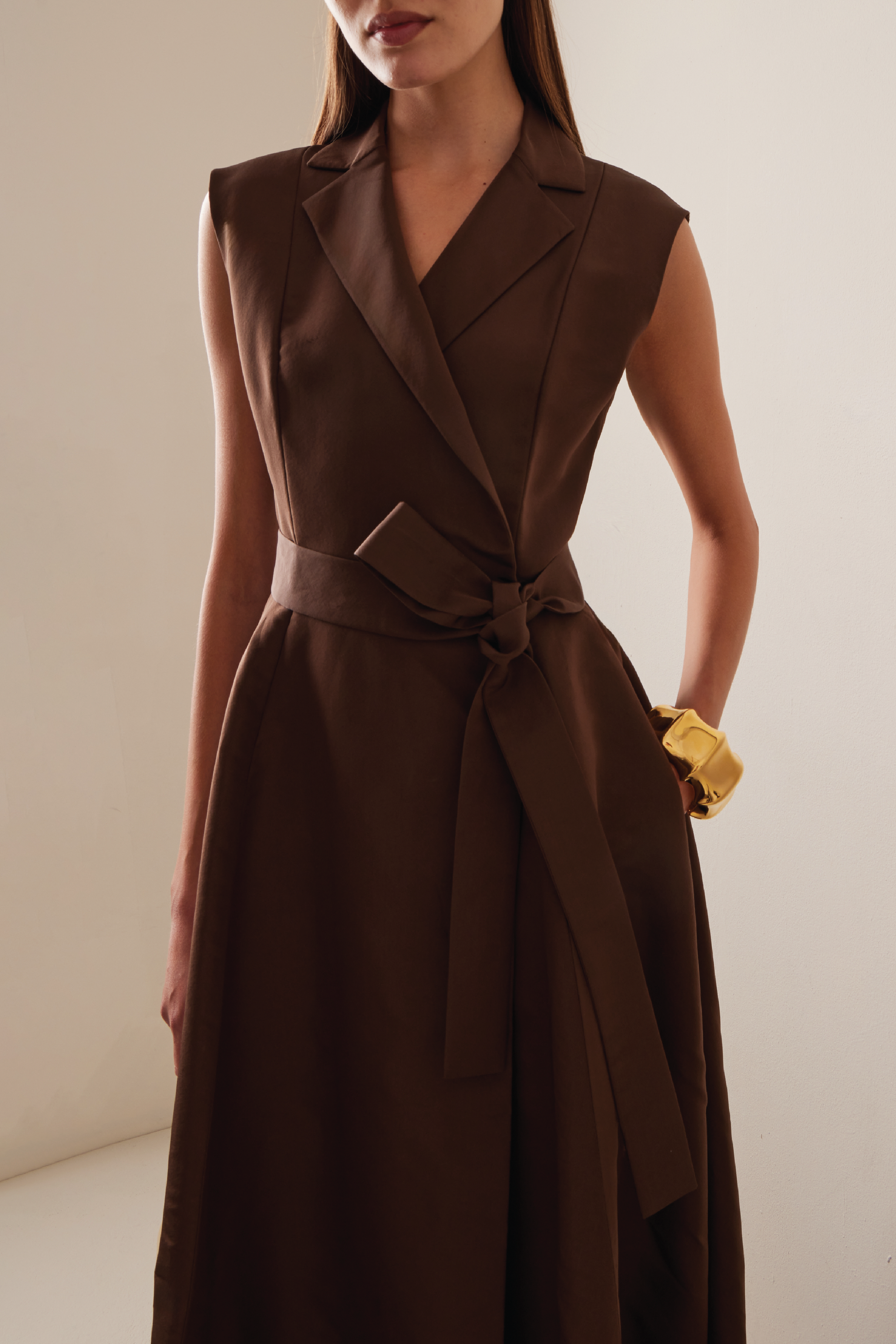 Silk Trench Gown