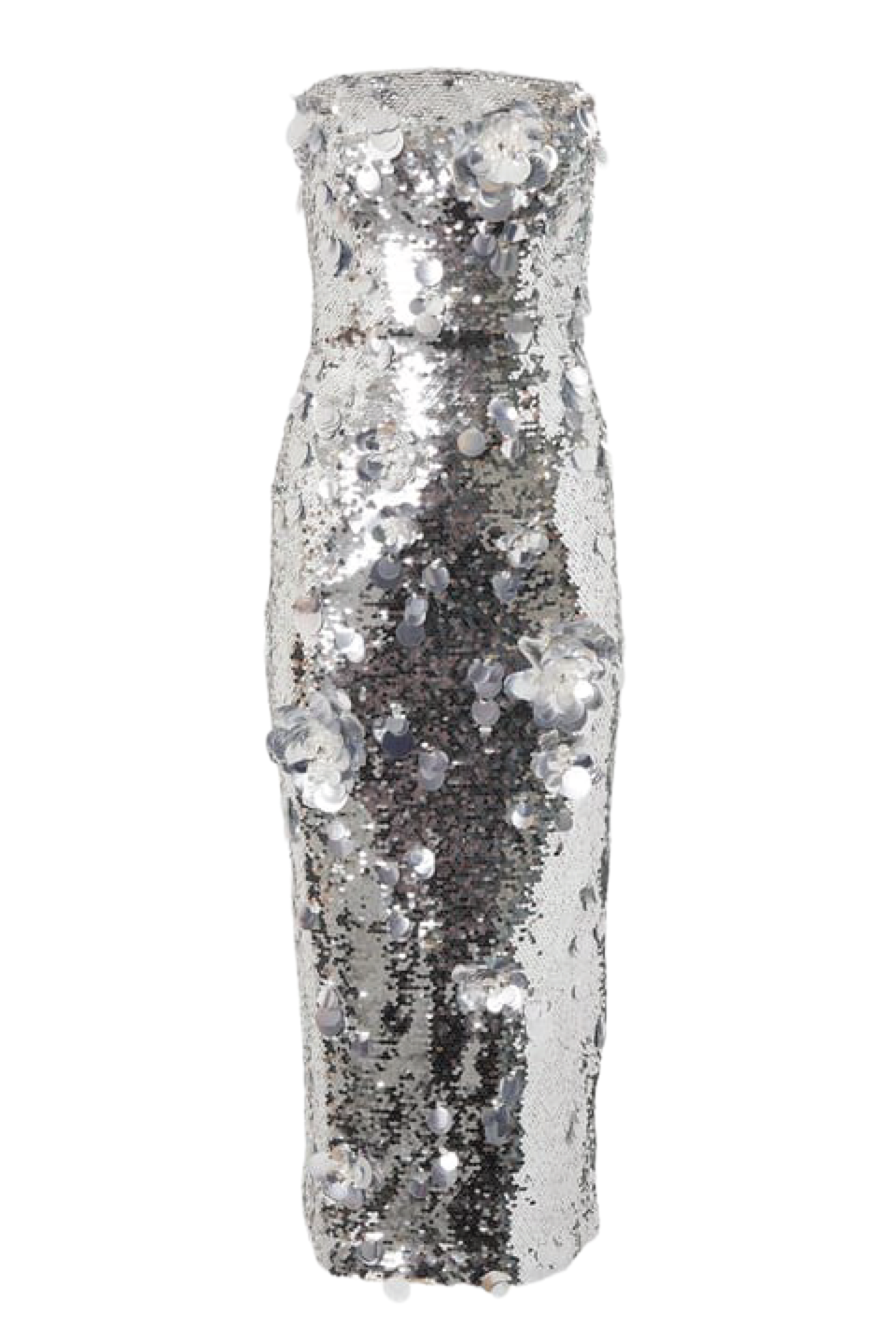 Strapless Embellished Sequin Dress