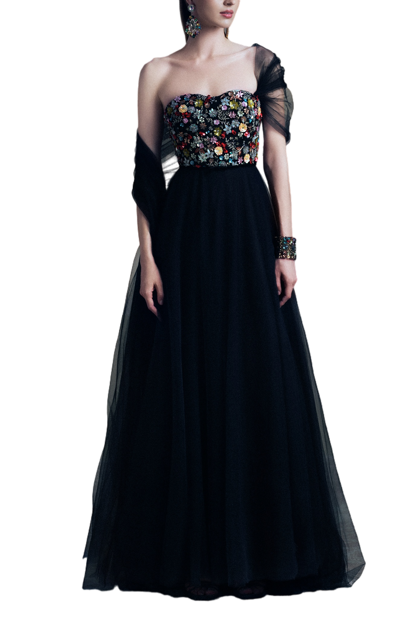 Strapless A-Line Garden Gown