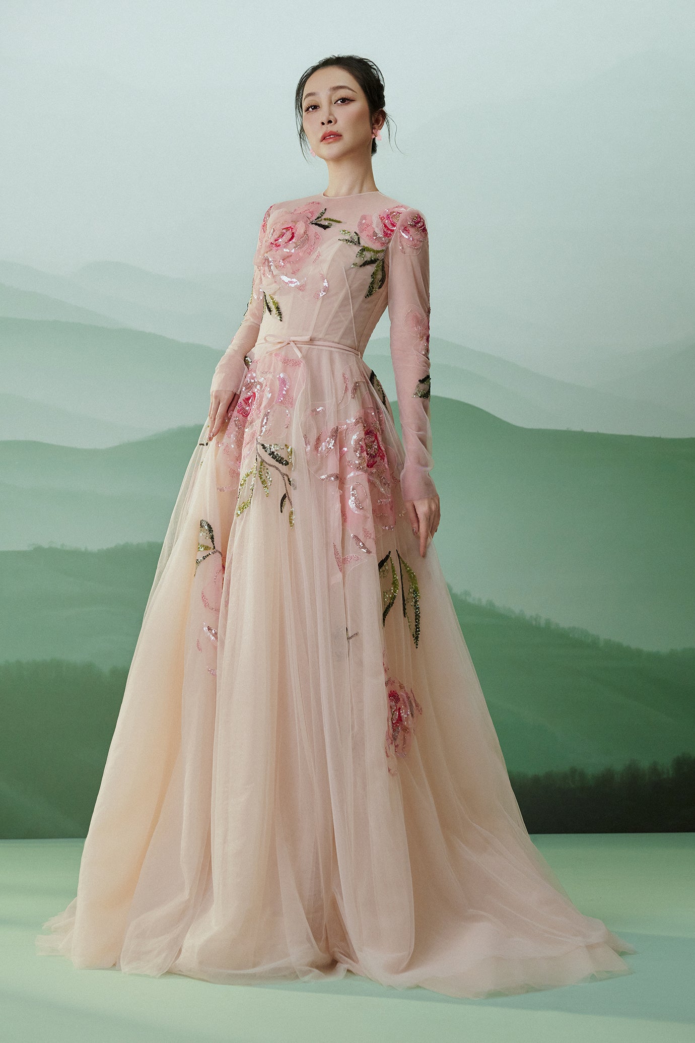Rosé en Fleur Gown