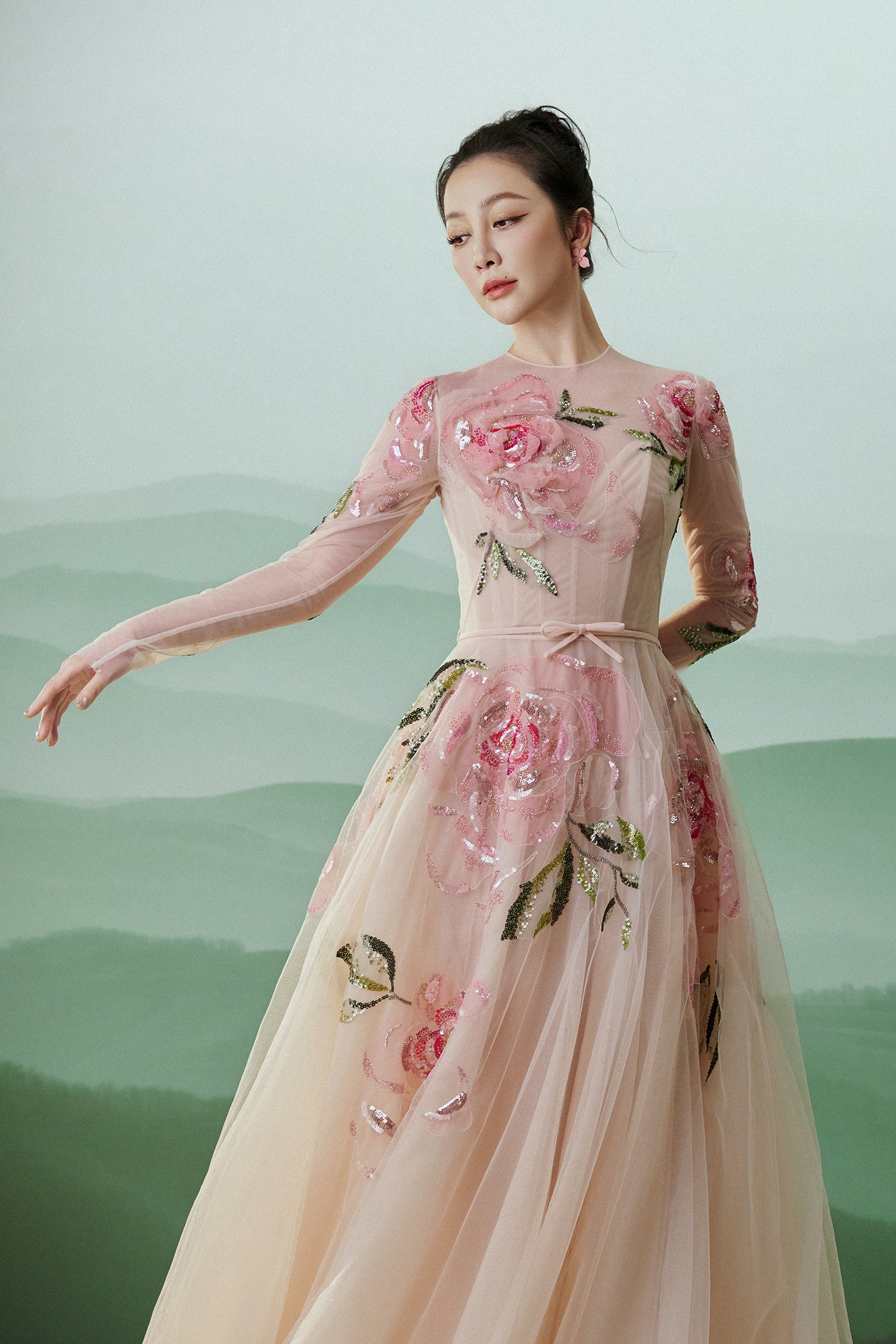 Rosé en Fleur Gown