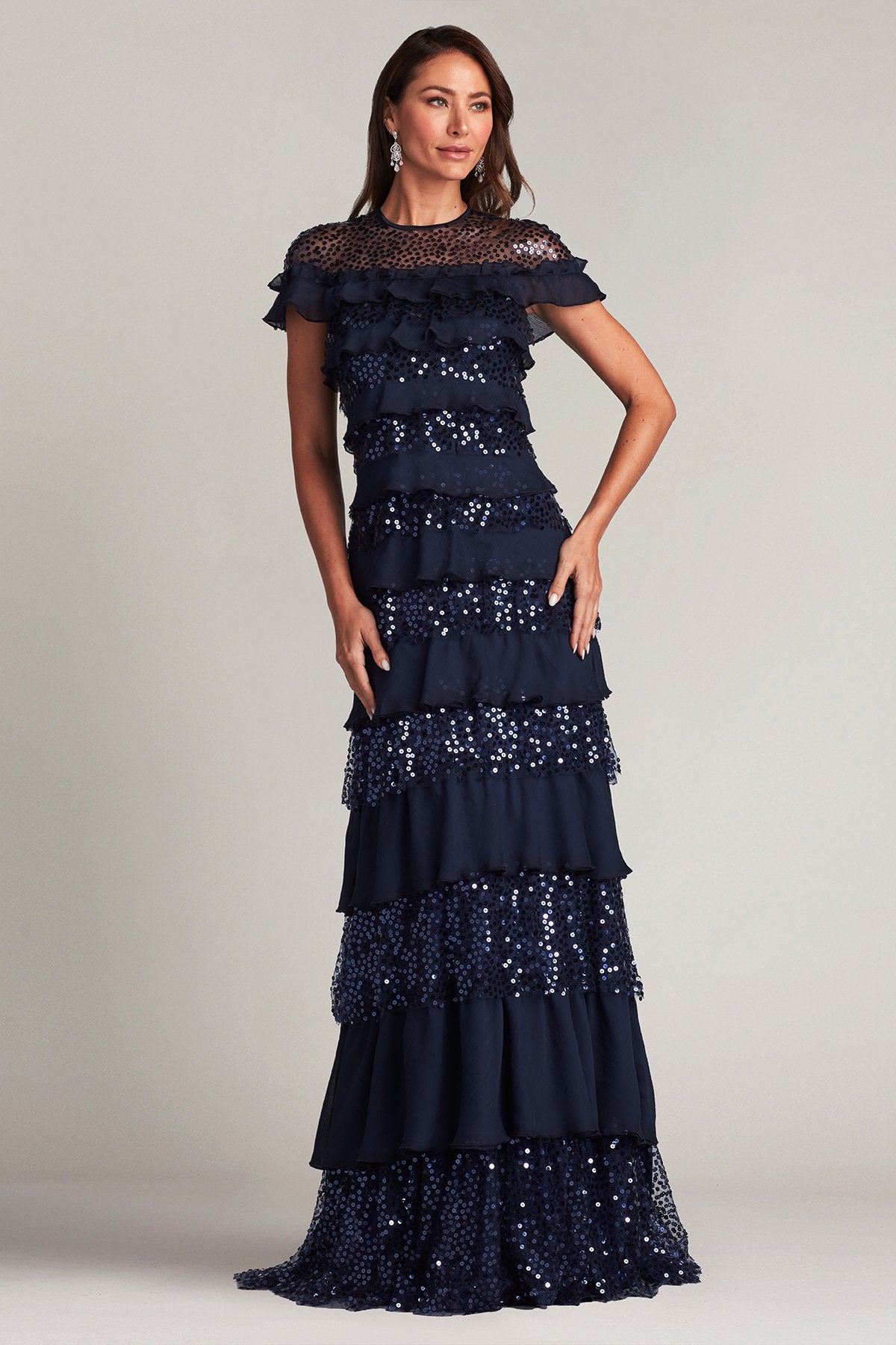 Ayers Sequin Tiered Gown