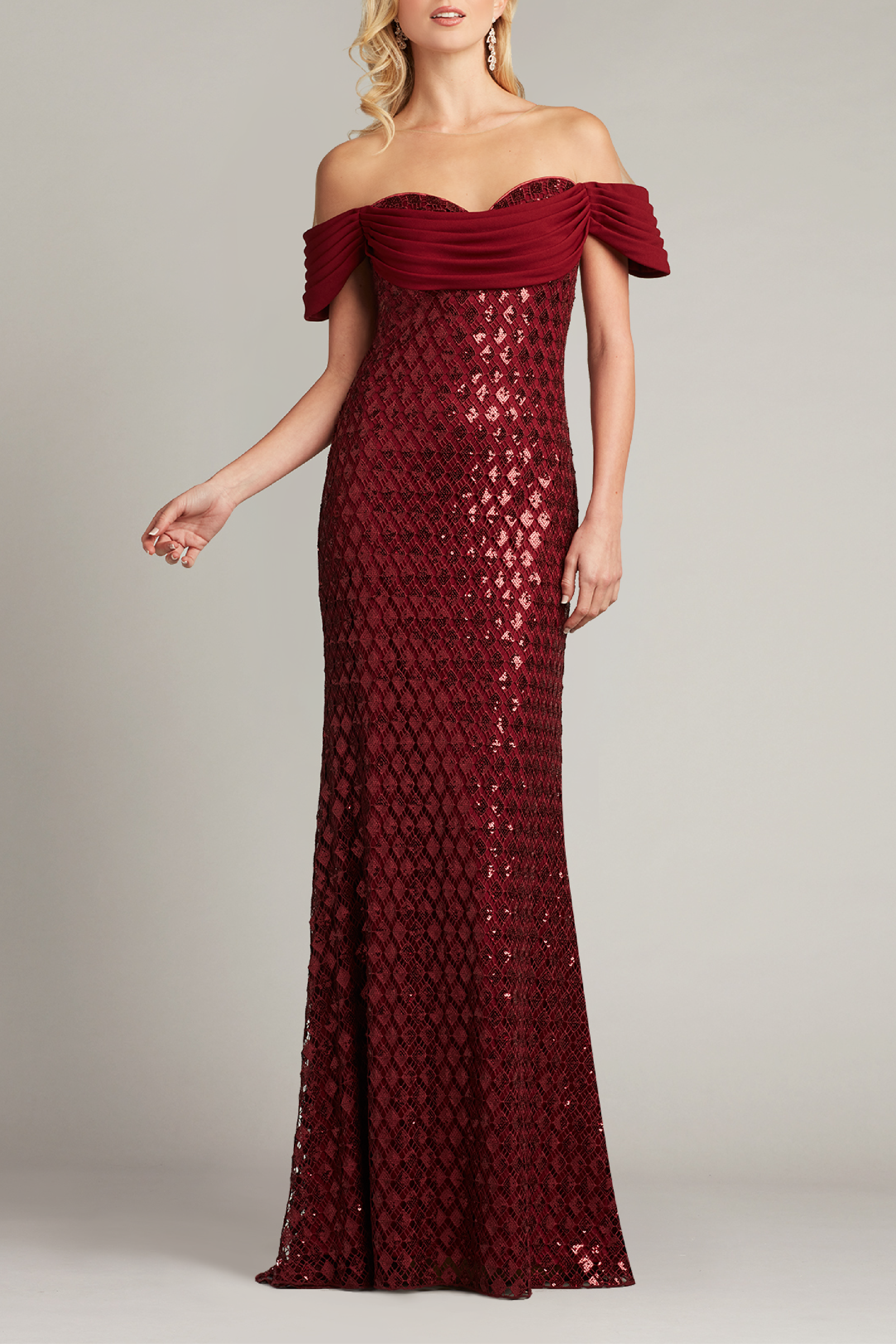 Sequin Lace Illusion Gown