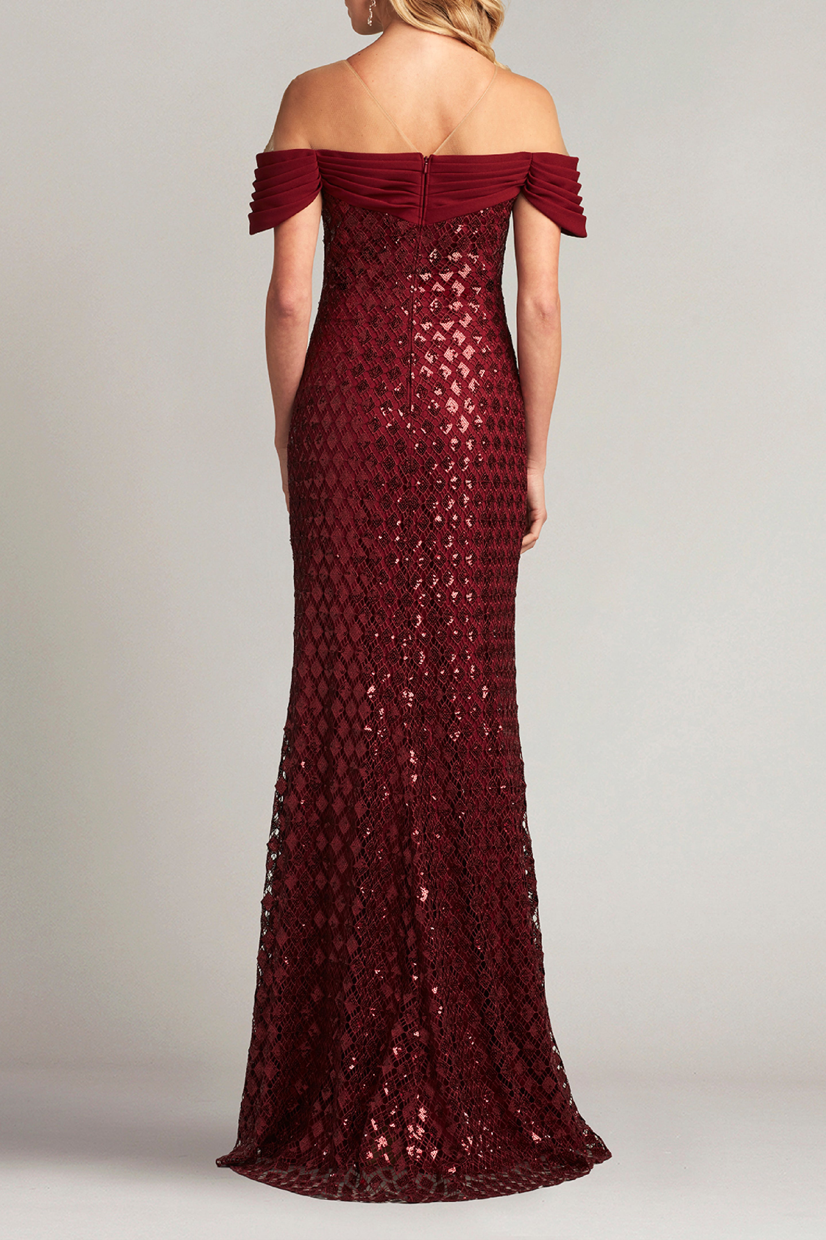 Sequin Lace Illusion Gown
