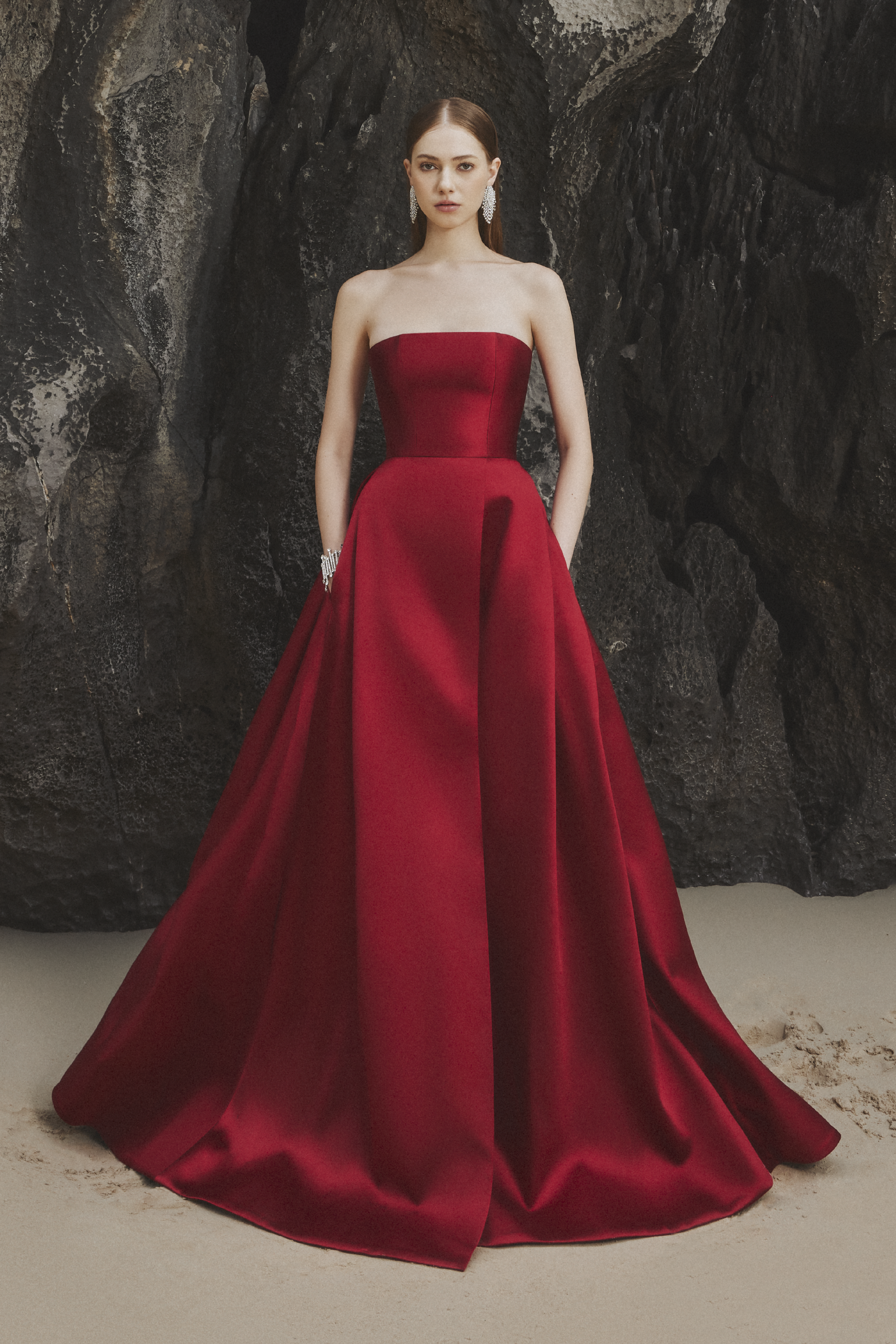 Strapless A-Line Gown