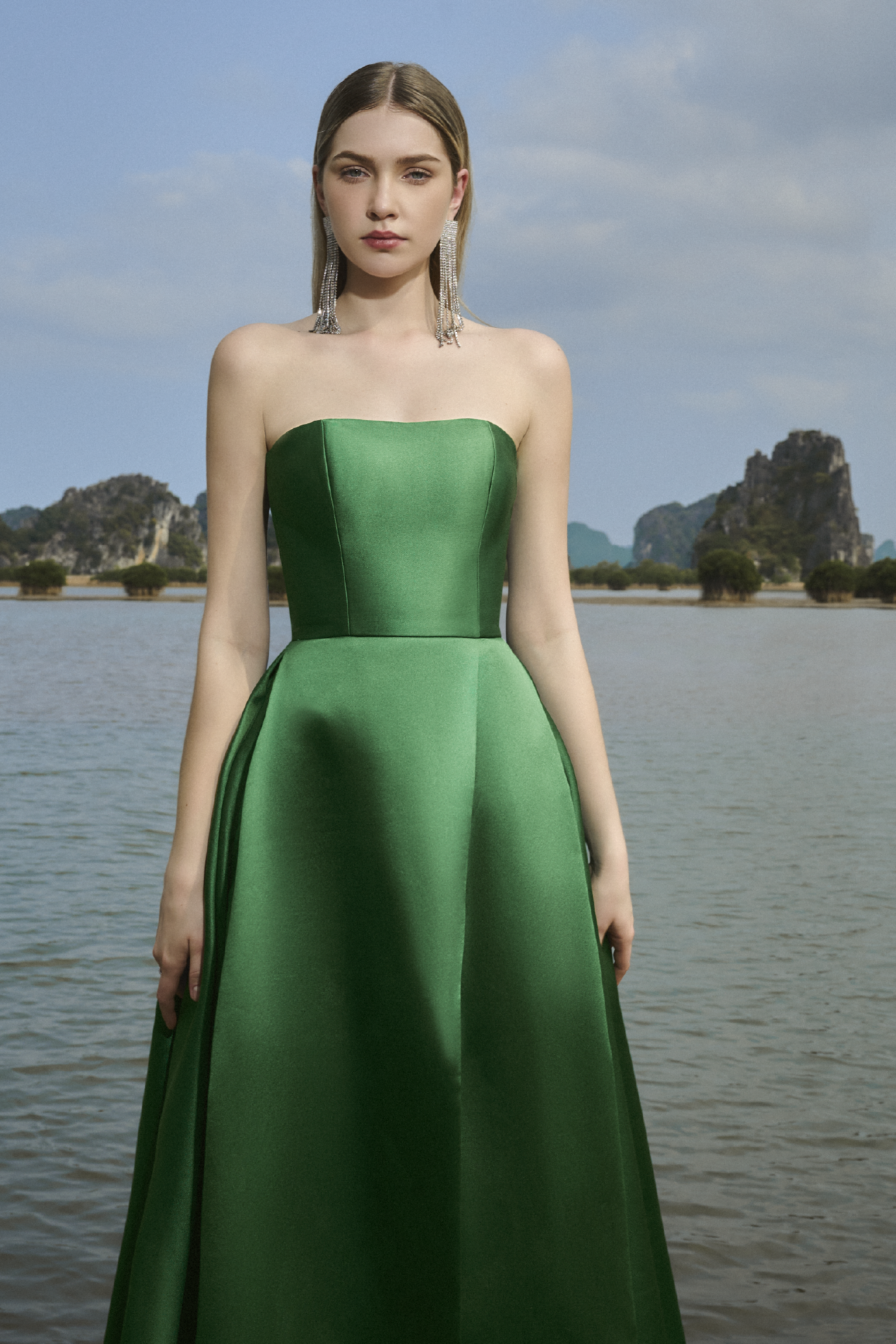 Strapless A-Line Gown