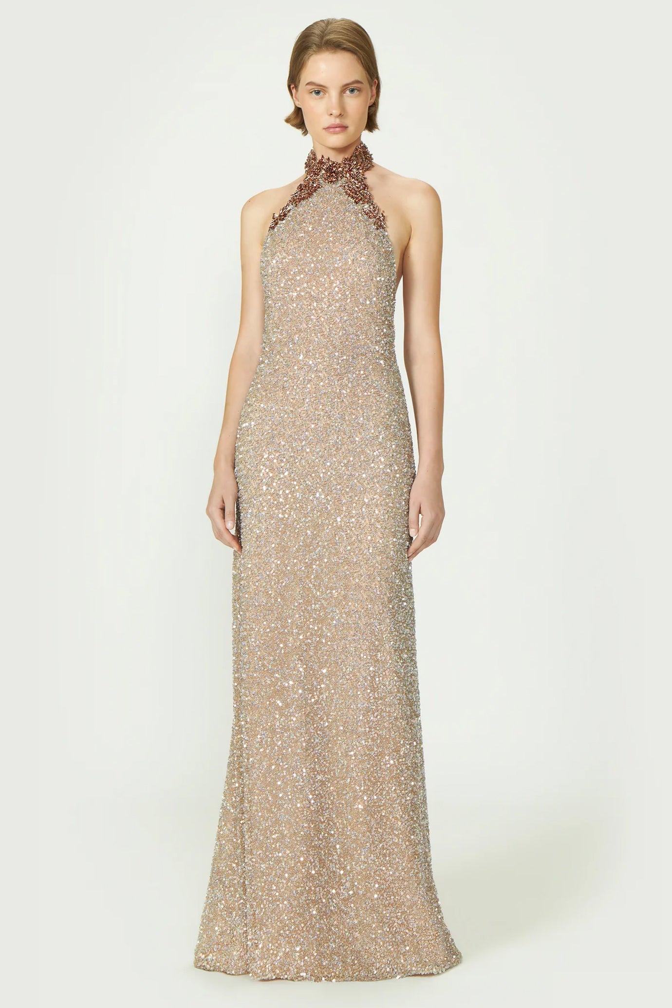 Trinity Sequin Halterneck Gown