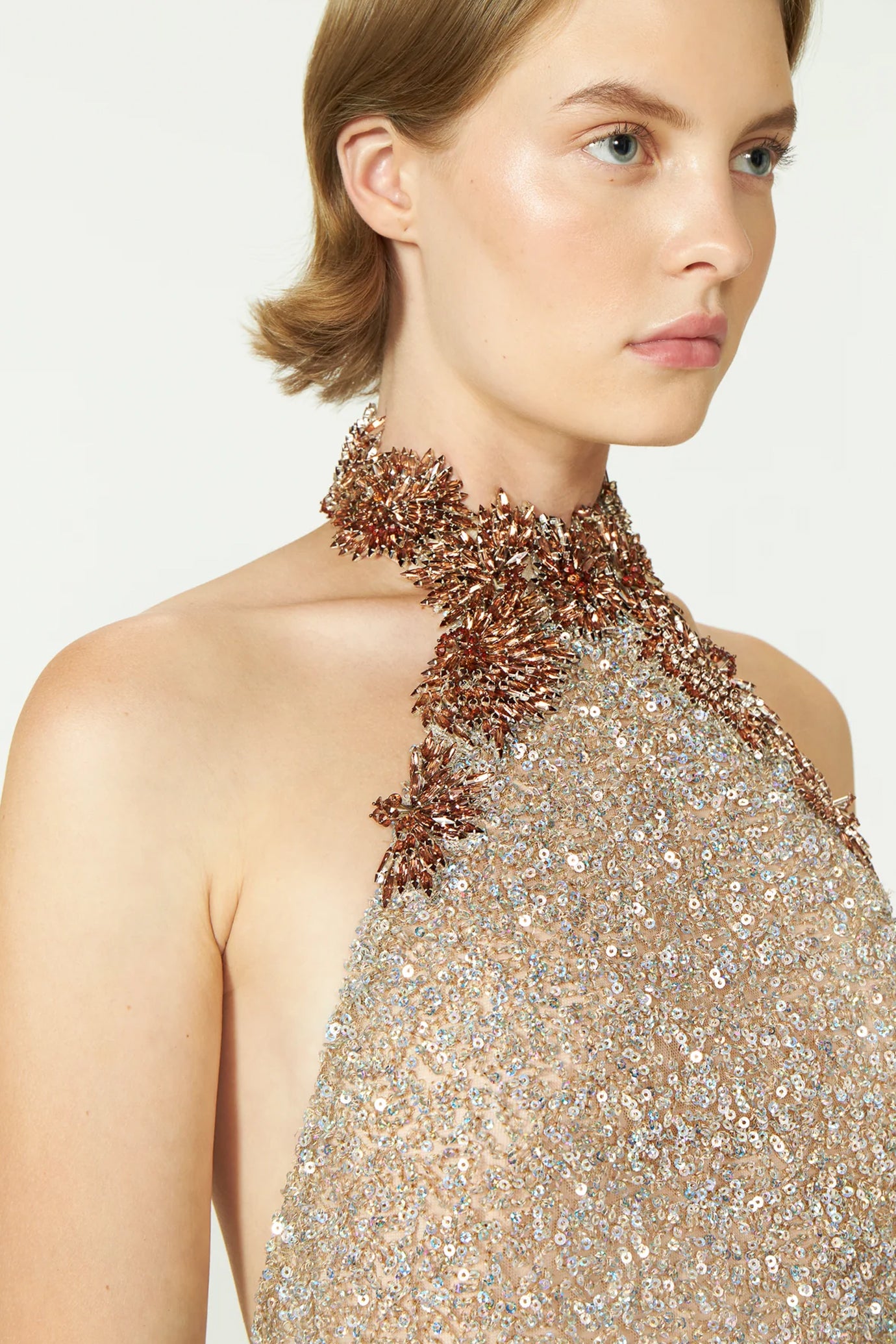 Trinity Sequin Halterneck Gown