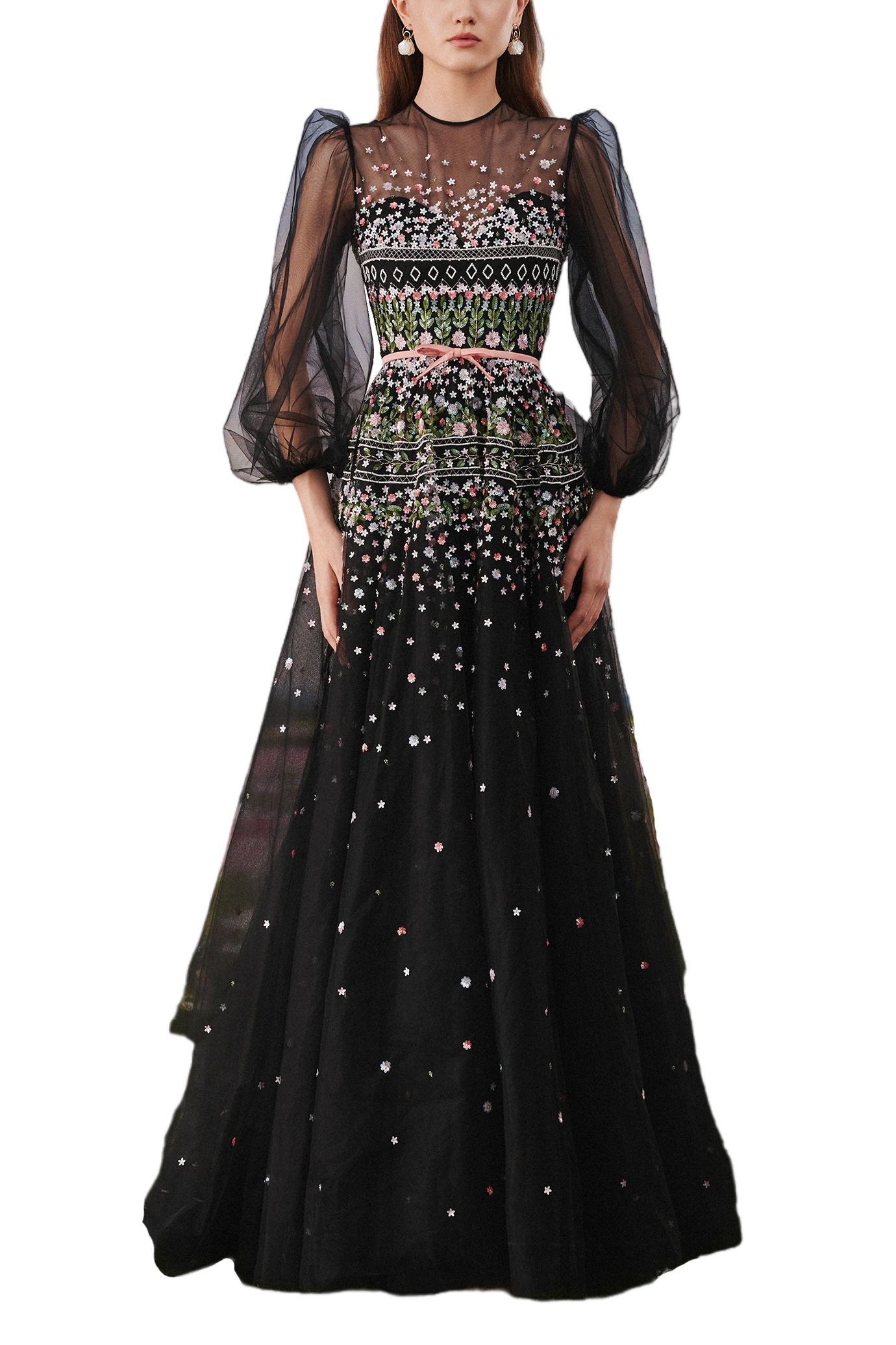 Black Blossom Enchantment Gown