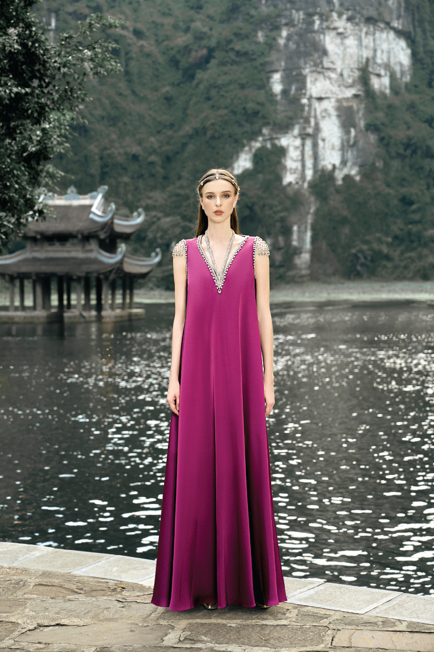 Sleeveless V-Neck Straight Dress