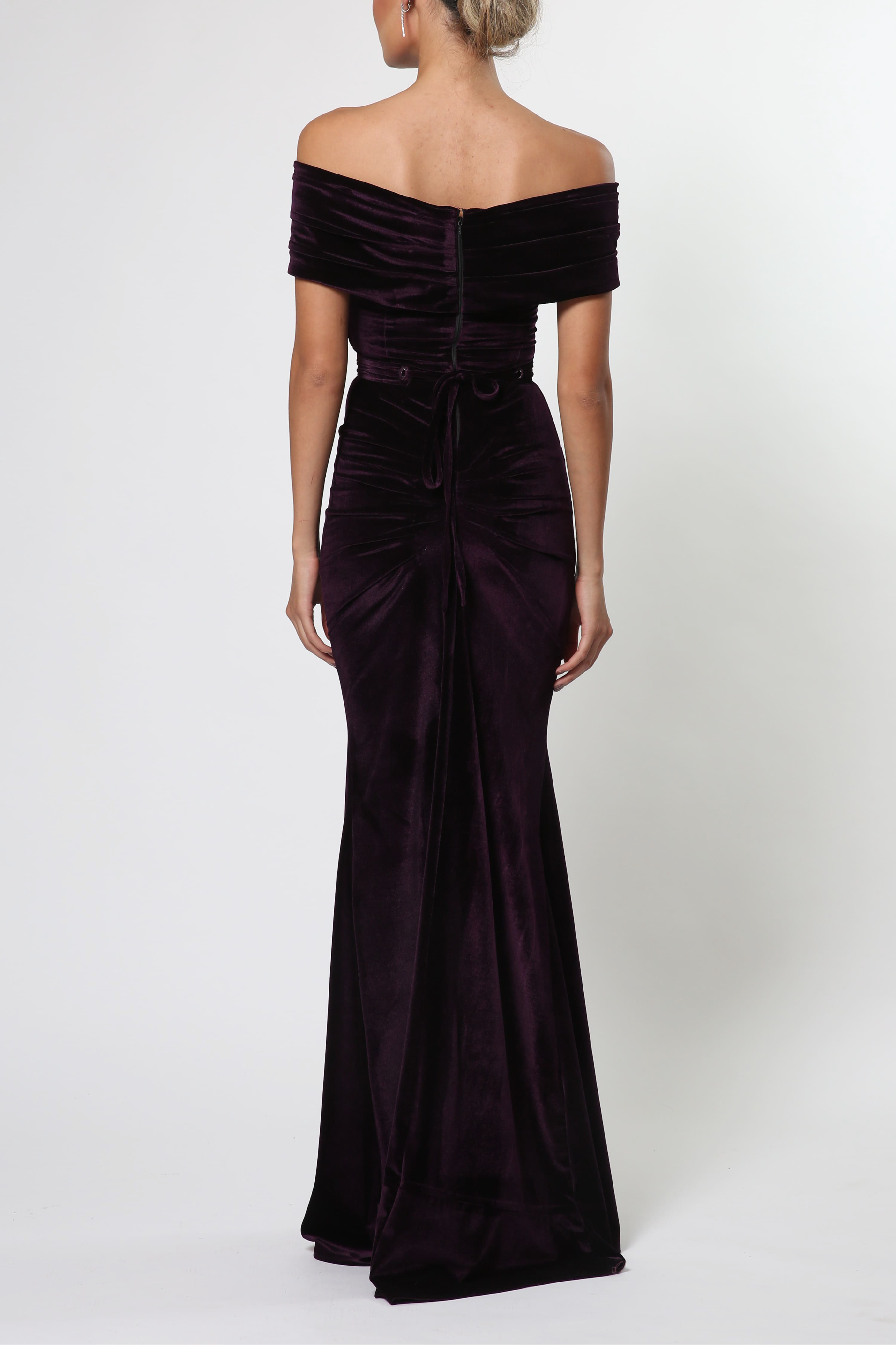 Deep Purple Velvet Gown