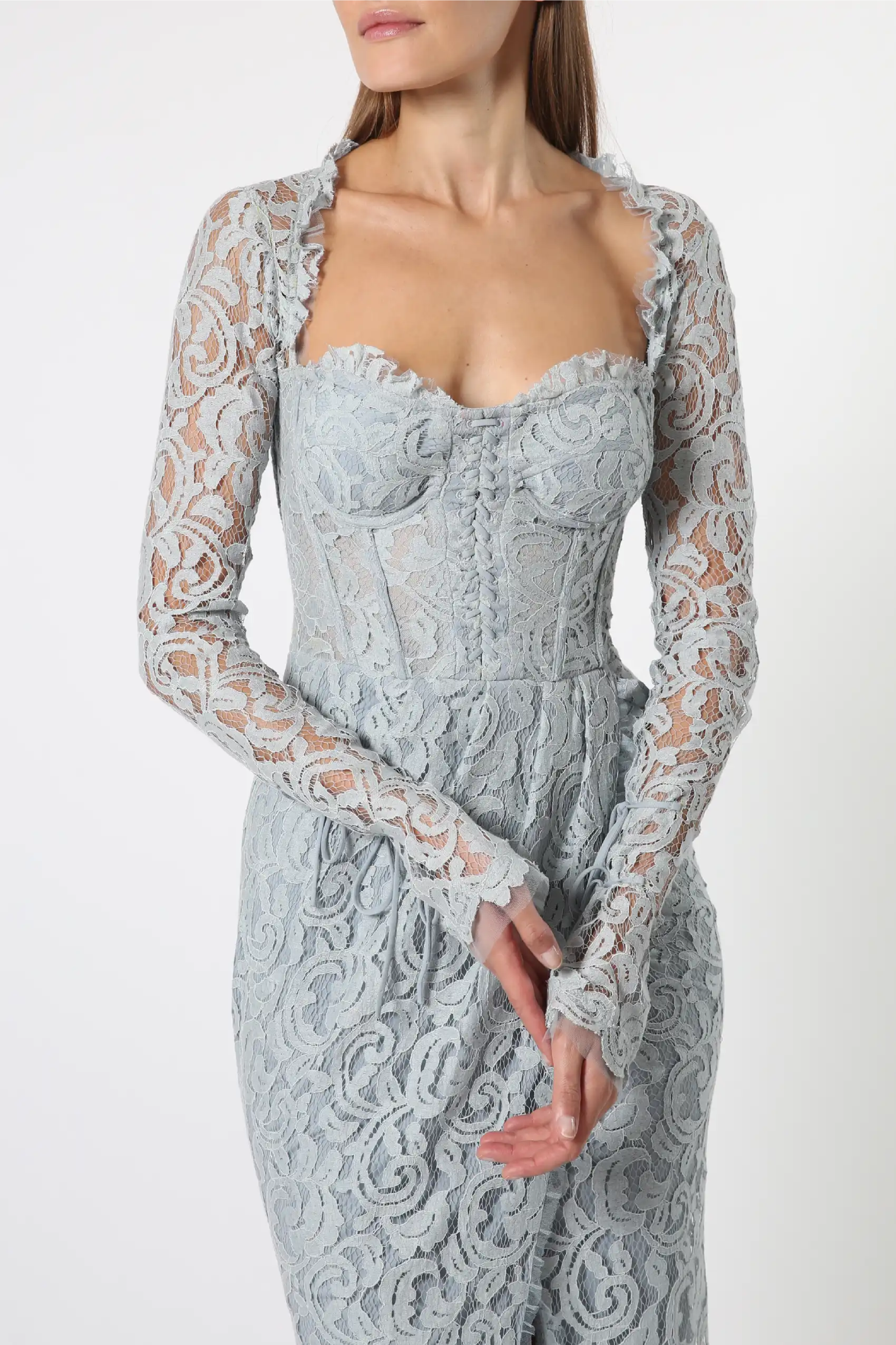 Long Sleeve Lace Gown