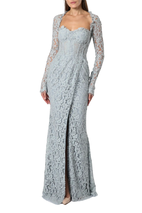 Long Sleeve Lace Gown