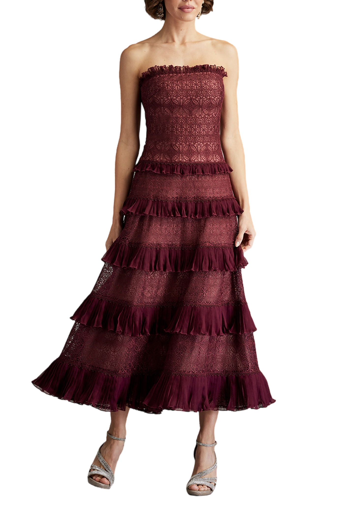 Ziani Tiered Ruffle Midi Dress