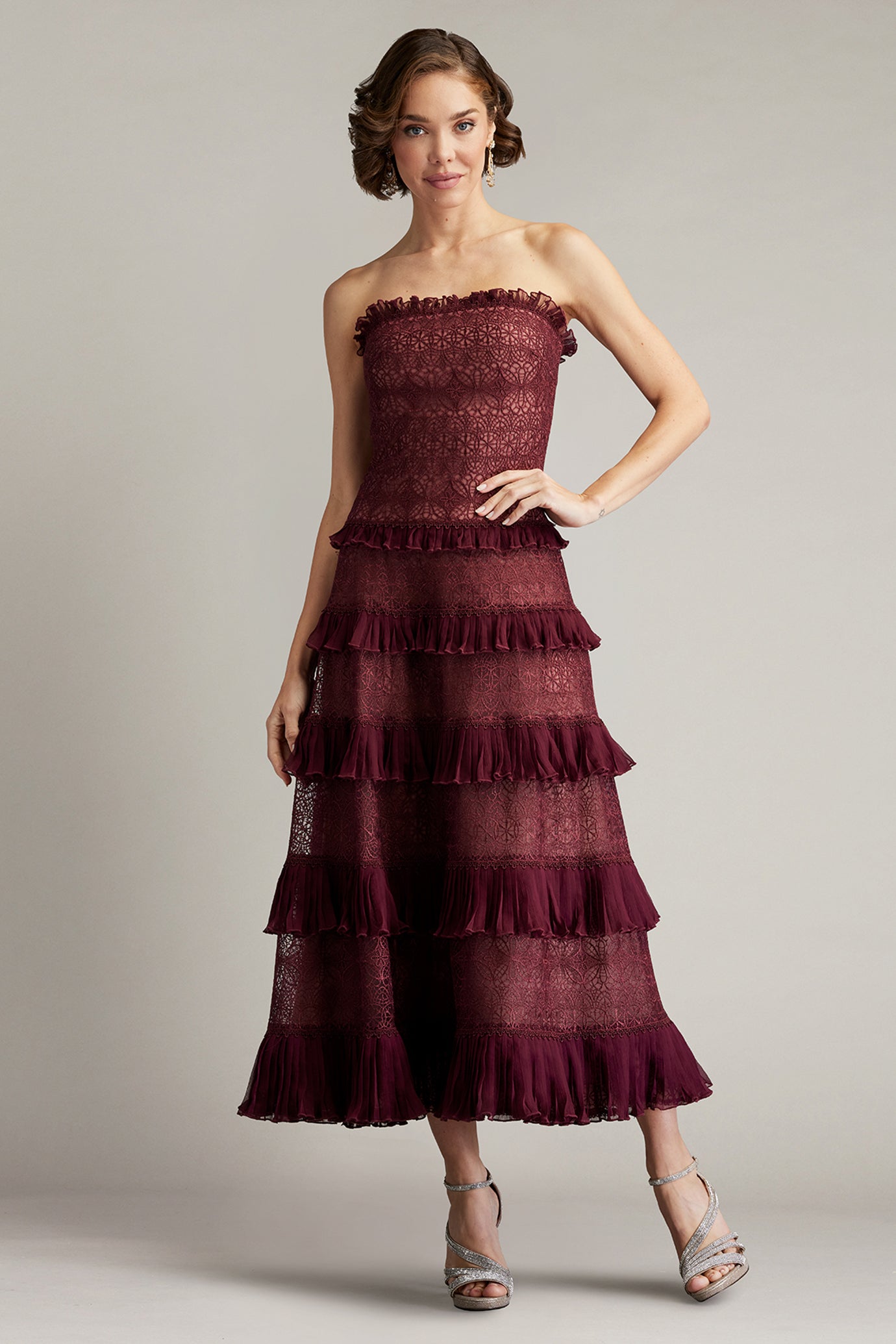 Ziani Tiered Ruffle Midi Dress