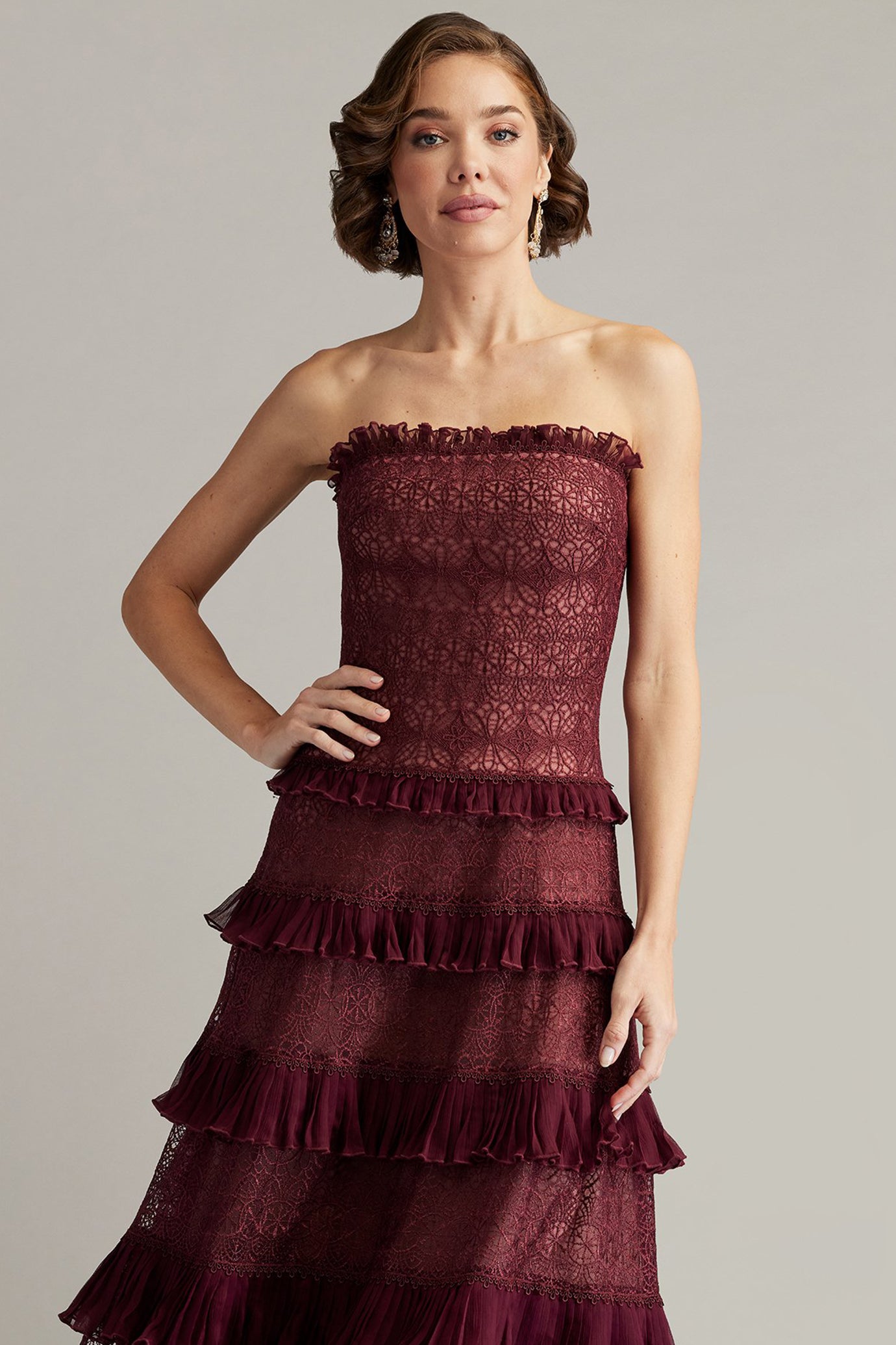 Ziani Tiered Ruffle Midi Dress
