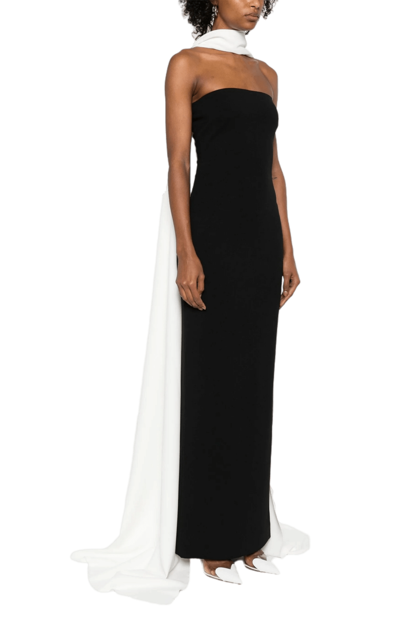 Ainhoa Scarf Maxi Dress - ALBOUSHIYA - district 5 - dubai - riyadh - abaya - dresses - designers - evening wear - luxury - elegance - craftsmanship - gowns - cocktail dresses - collections - georges
