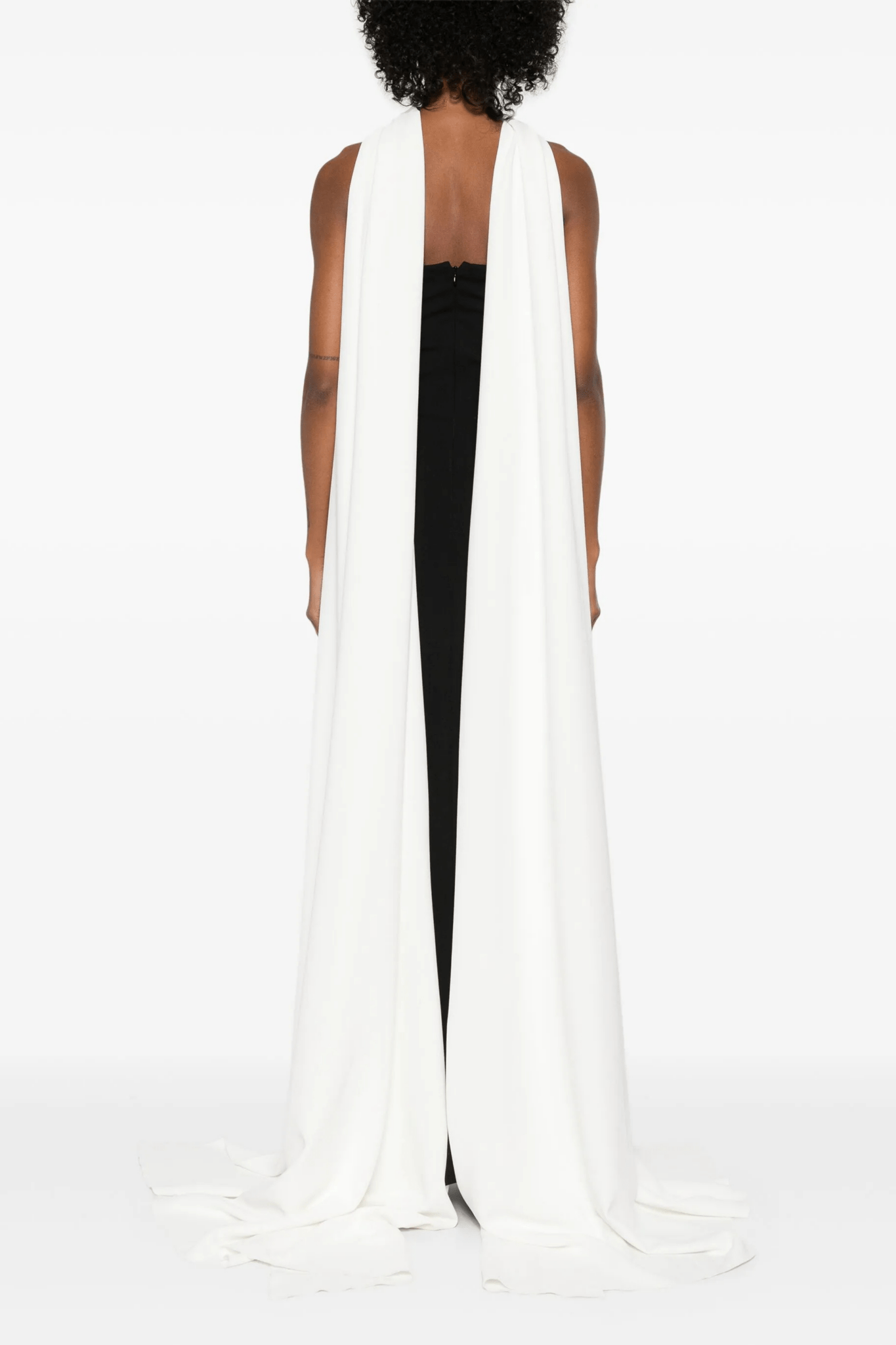 Ainhoa Scarf Maxi Dress - ALBOUSHIYA - district 5 - dubai - riyadh - abaya - dresses - designers - evening wear - luxury - elegance - craftsmanship - gowns - cocktail dresses - collections - georges