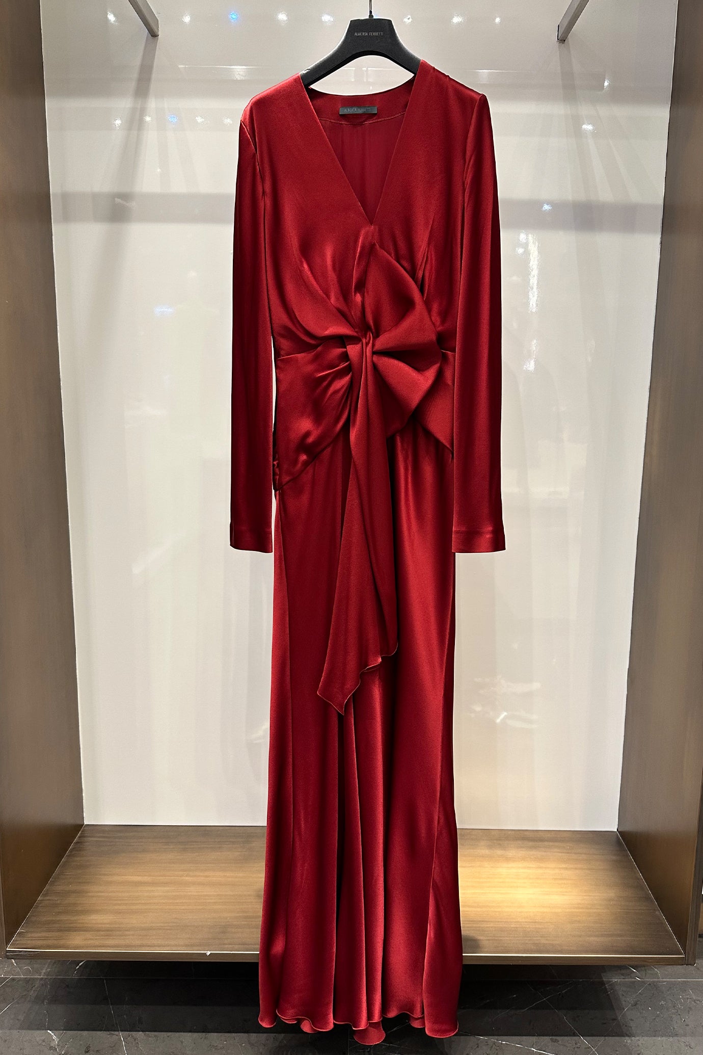 Satin Dress With Draping