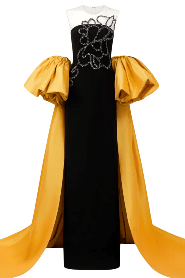 Amelie Crepe Dress - ALBOUSHIYA - district 5 - dubai - riyadh - abaya - dresses - designers - evening wear - luxury - elegance - craftsmanship - gowns - cocktail dresses - collections - georges