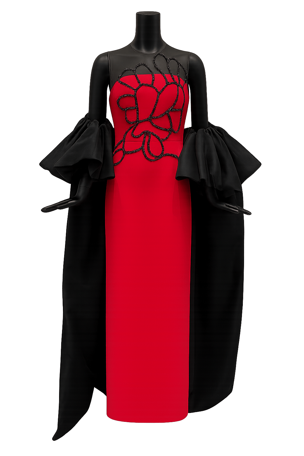Amelie Crepe Dress - ALBOUSHIYA - district 5 - dubai - riyadh - abaya - dresses - designers - evening wear - luxury - elegance - craftsmanship - gowns - cocktail dresses - collections - georges