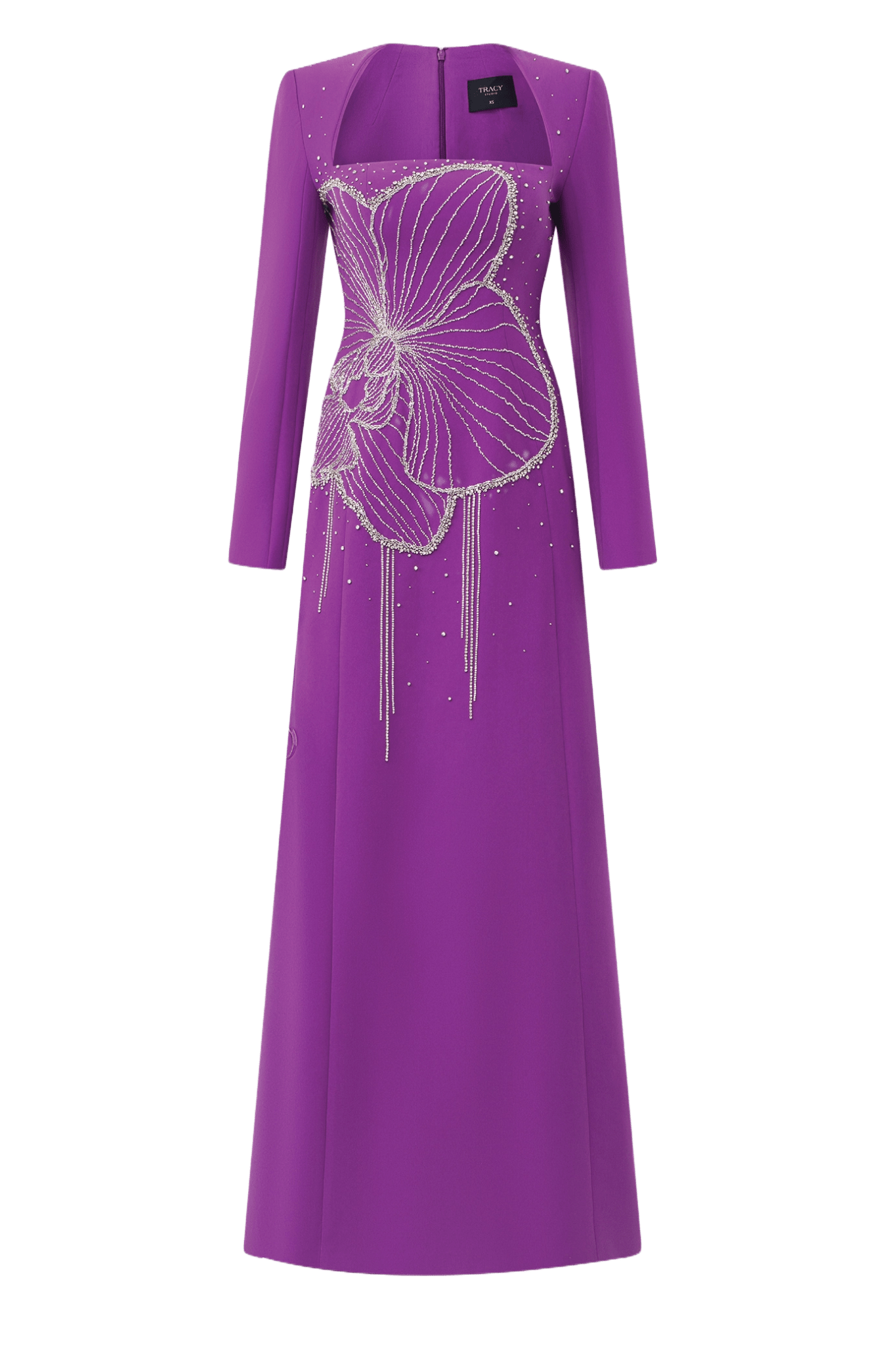 Amethyst Orchid Gown - ALBOUSHIYA - district 5 - dubai - riyadh - abaya - dresses - designers - evening wear - luxury - elegance - craftsmanship - gowns - cocktail dresses - collections - georges