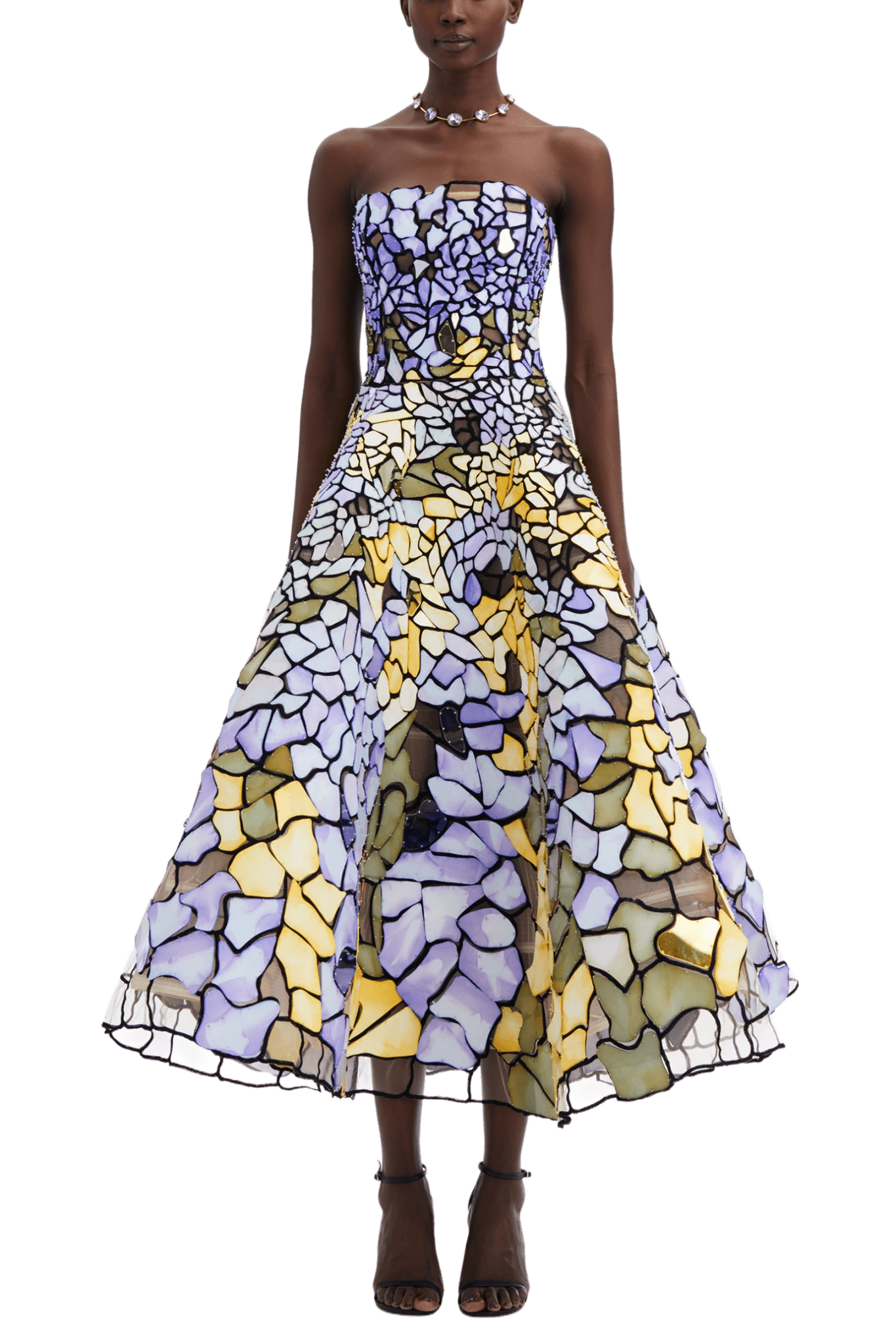 Art Nouveau Stained Glass Gown - ALBOUSHIYA - district 5 - dubai - riyadh - abaya - dresses - designers - evening wear - luxury - elegance - craftsmanship - gowns - cocktail dresses - collections - georges