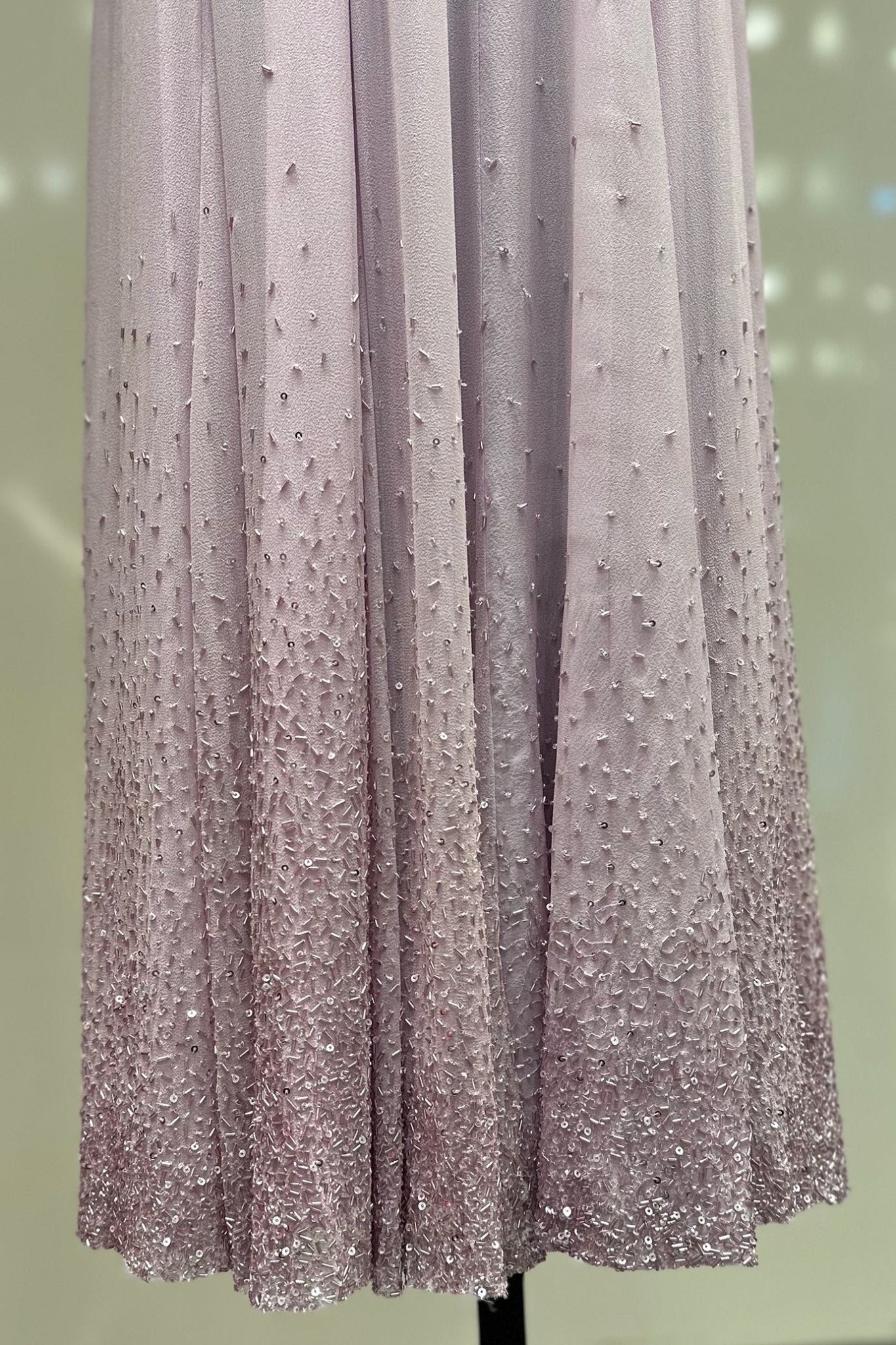 Beaded Crystallized Georgette Dress - ALBOUSHIYA - district 5 - dubai - riyadh - abaya - dresses - designers - evening wear - luxury - elegance - craftsmanship - gowns - cocktail dresses - collections - georges
