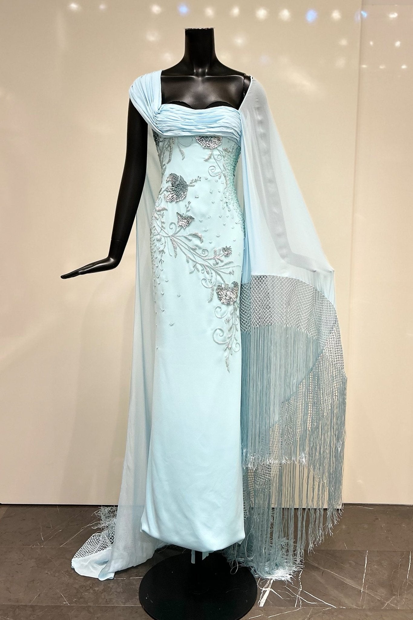 Beaded Georgette Dress - ALBOUSHIYA - district 5 - dubai - riyadh - abaya - dresses - designers - evening wear - luxury - elegance - craftsmanship - gowns - cocktail dresses - collections - georges