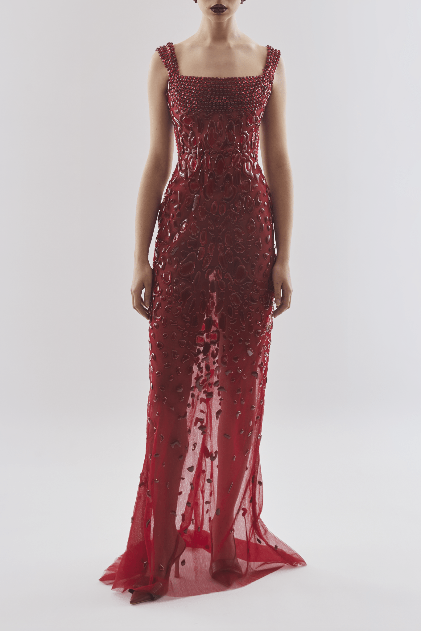 Beaded Long Dress - ALBOUSHIYA - district 5 - dubai - riyadh - abaya - dresses - designers - evening wear - luxury - elegance - craftsmanship - gowns - cocktail dresses - collections - georges