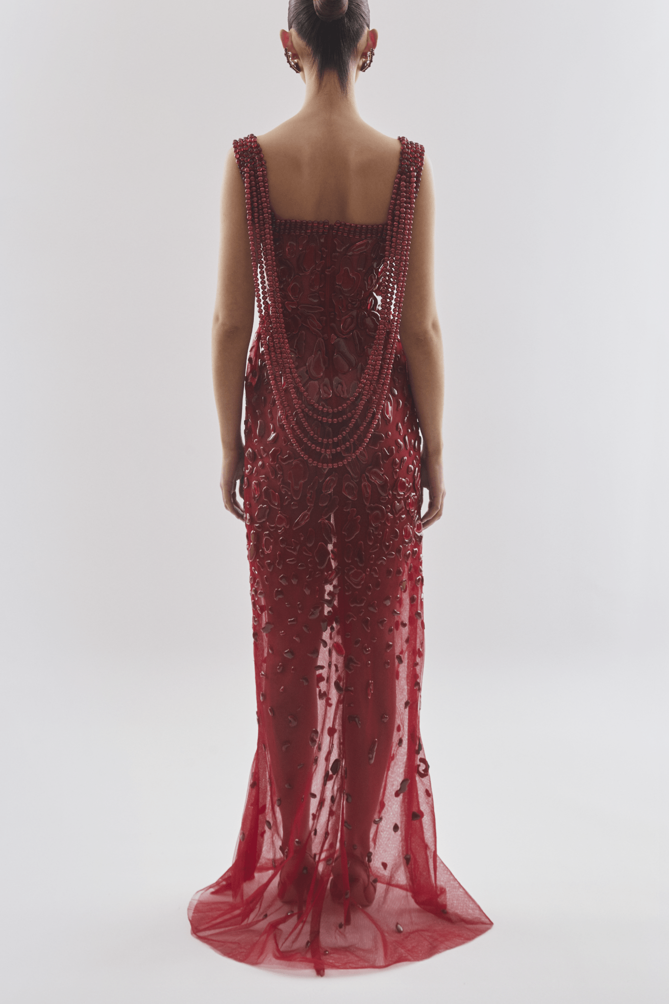 Beaded Long Dress - ALBOUSHIYA - district 5 - dubai - riyadh - abaya - dresses - designers - evening wear - luxury - elegance - craftsmanship - gowns - cocktail dresses - collections - georges