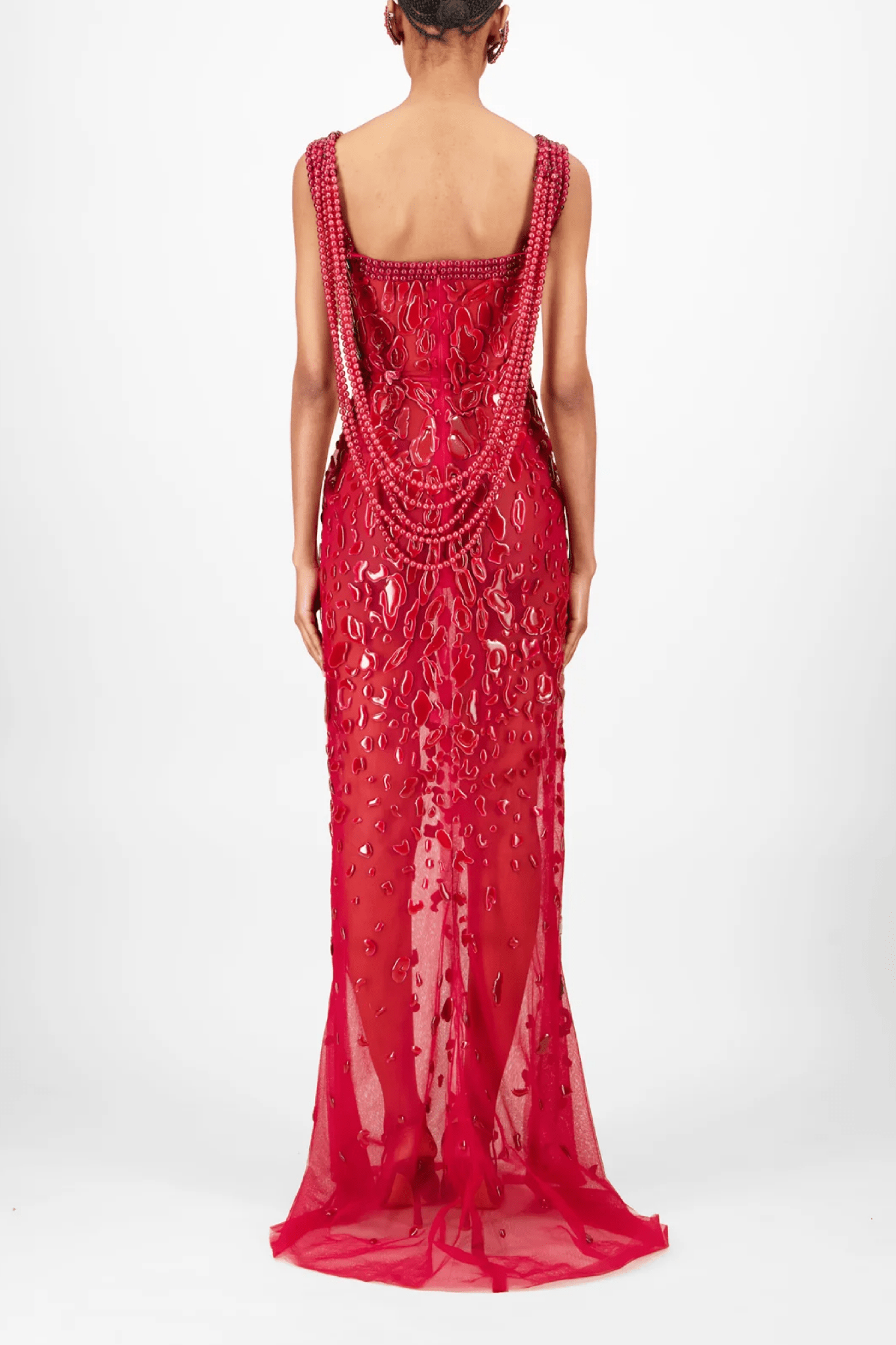 Beaded Long Dress - ALBOUSHIYA - district 5 - dubai - riyadh - abaya - dresses - designers - evening wear - luxury - elegance - craftsmanship - gowns - cocktail dresses - collections - georges
