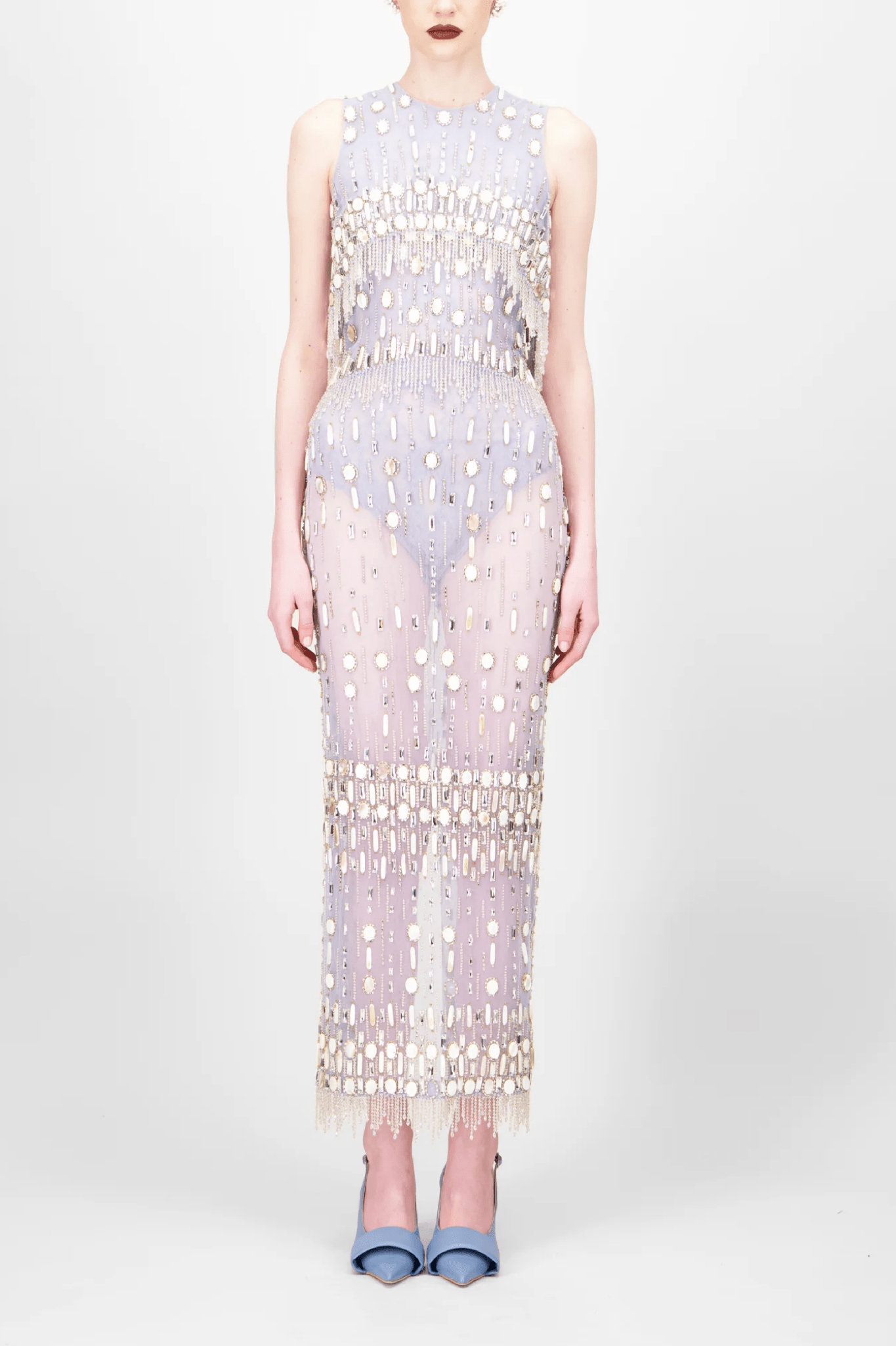 Beaded Midi Dress - ALBOUSHIYA - district 5 - dubai - riyadh - abaya - dresses - designers - evening wear - luxury - elegance - craftsmanship - gowns - cocktail dresses - collections - georges