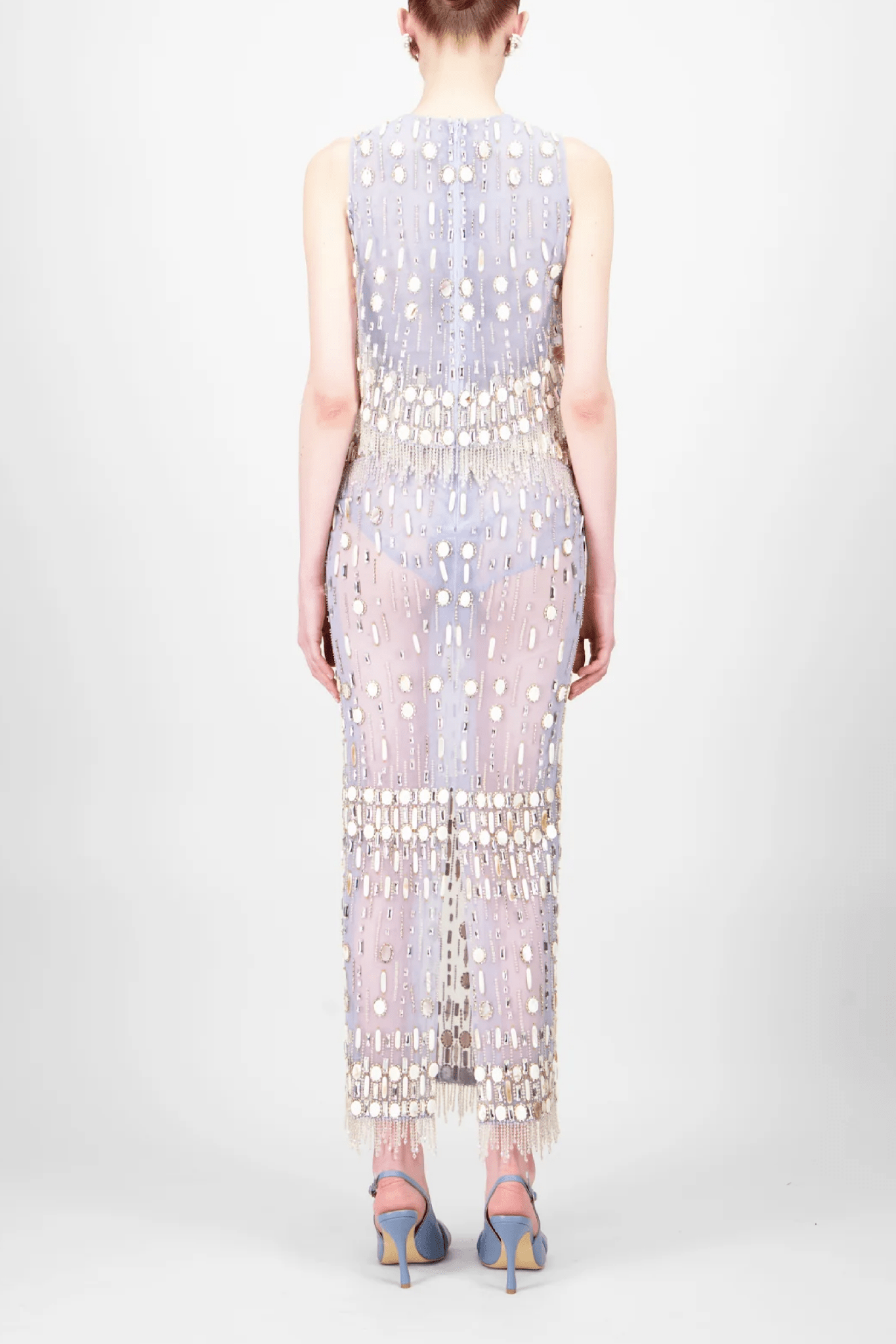 Beaded Midi Dress - ALBOUSHIYA - district 5 - dubai - riyadh - abaya - dresses - designers - evening wear - luxury - elegance - craftsmanship - gowns - cocktail dresses - collections - georges